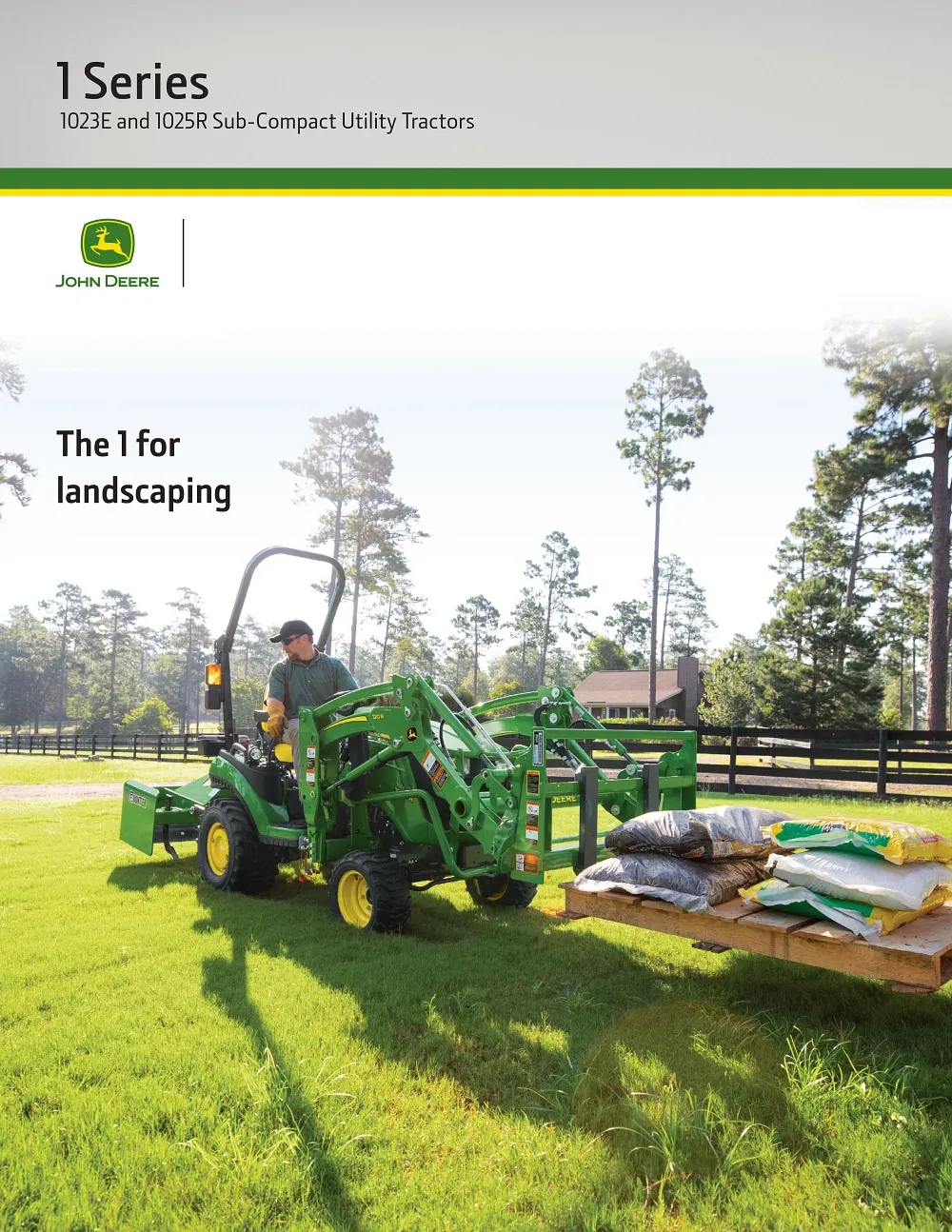 1 Series 1023E and 1025R Sub-Compact Utility Tractors Product Brochure cover