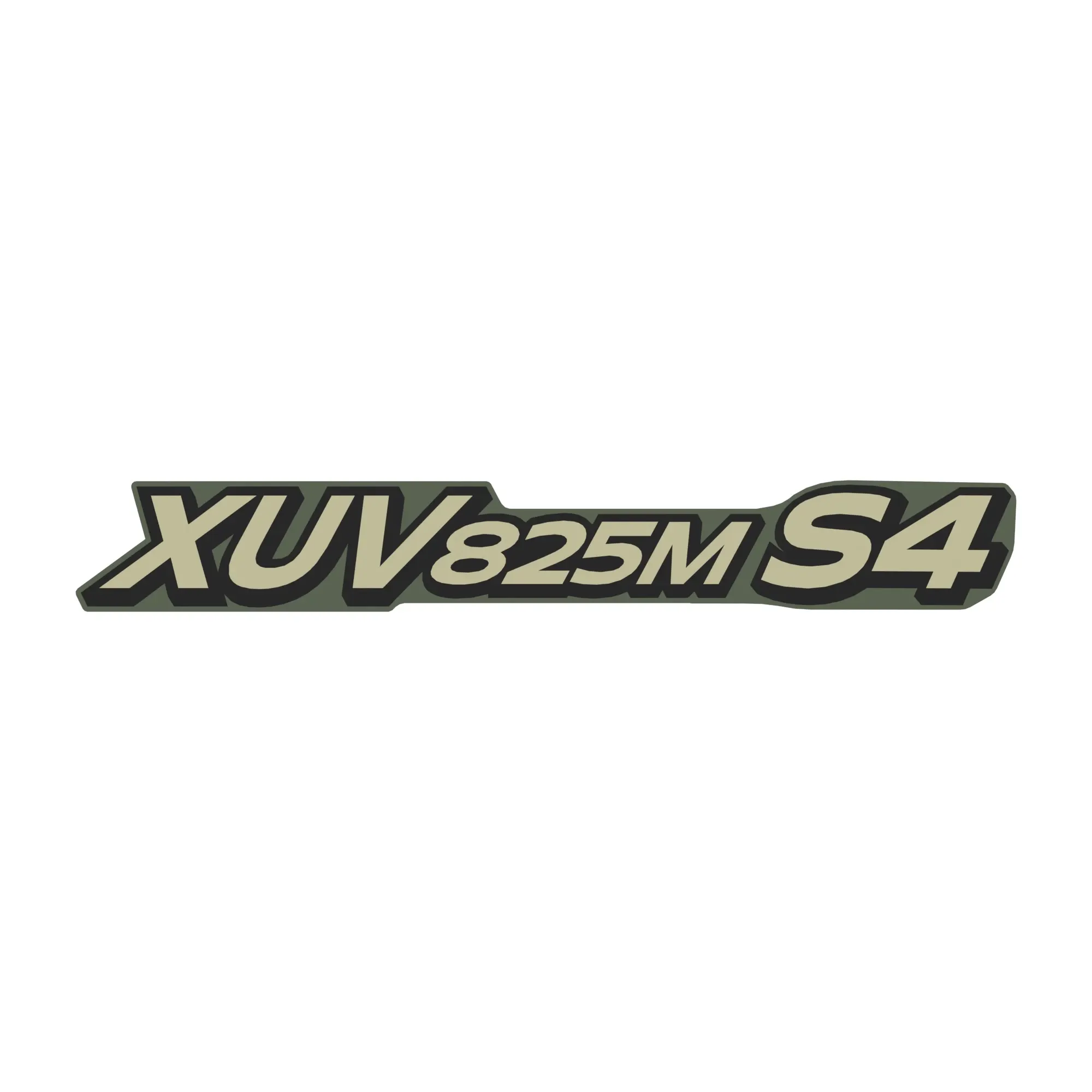 John Deere XUV825M S4 Model Label, Olive and Black - UC14837