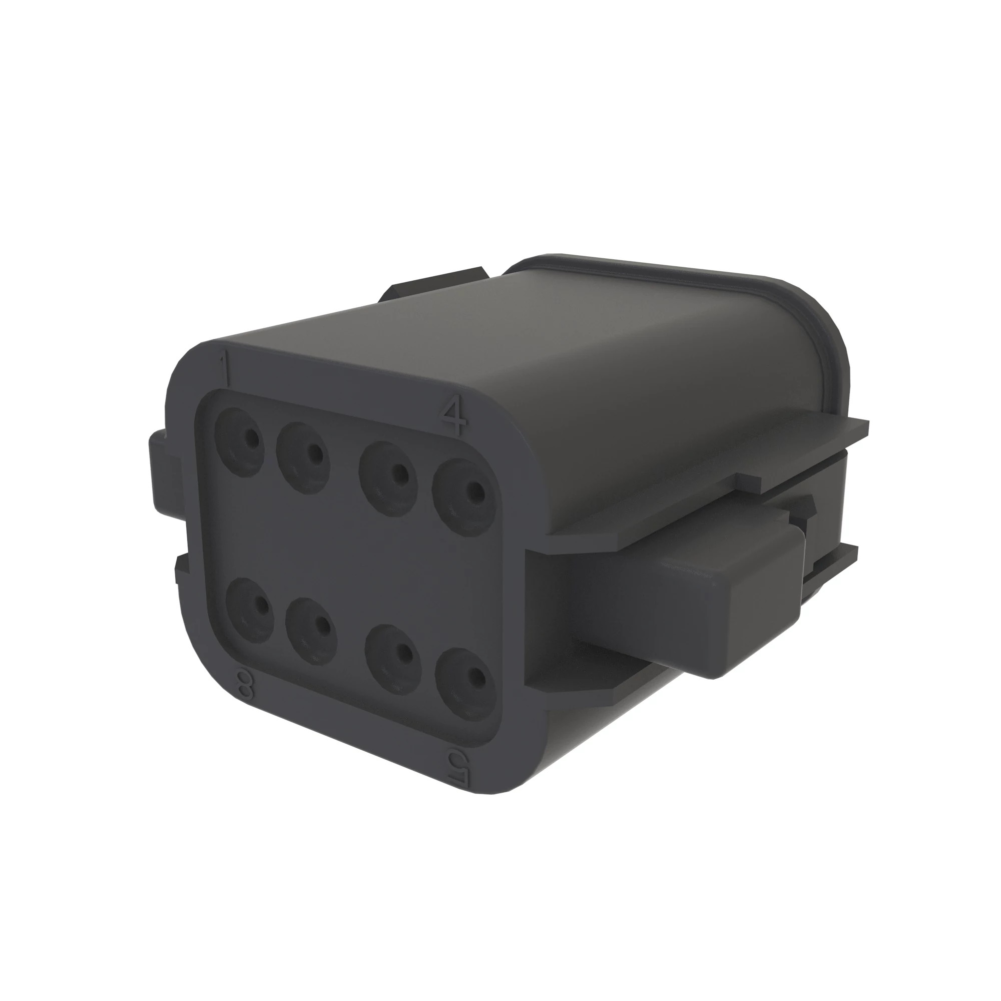 CONN DEUTSCH DT 8W MS BLK PLSTC