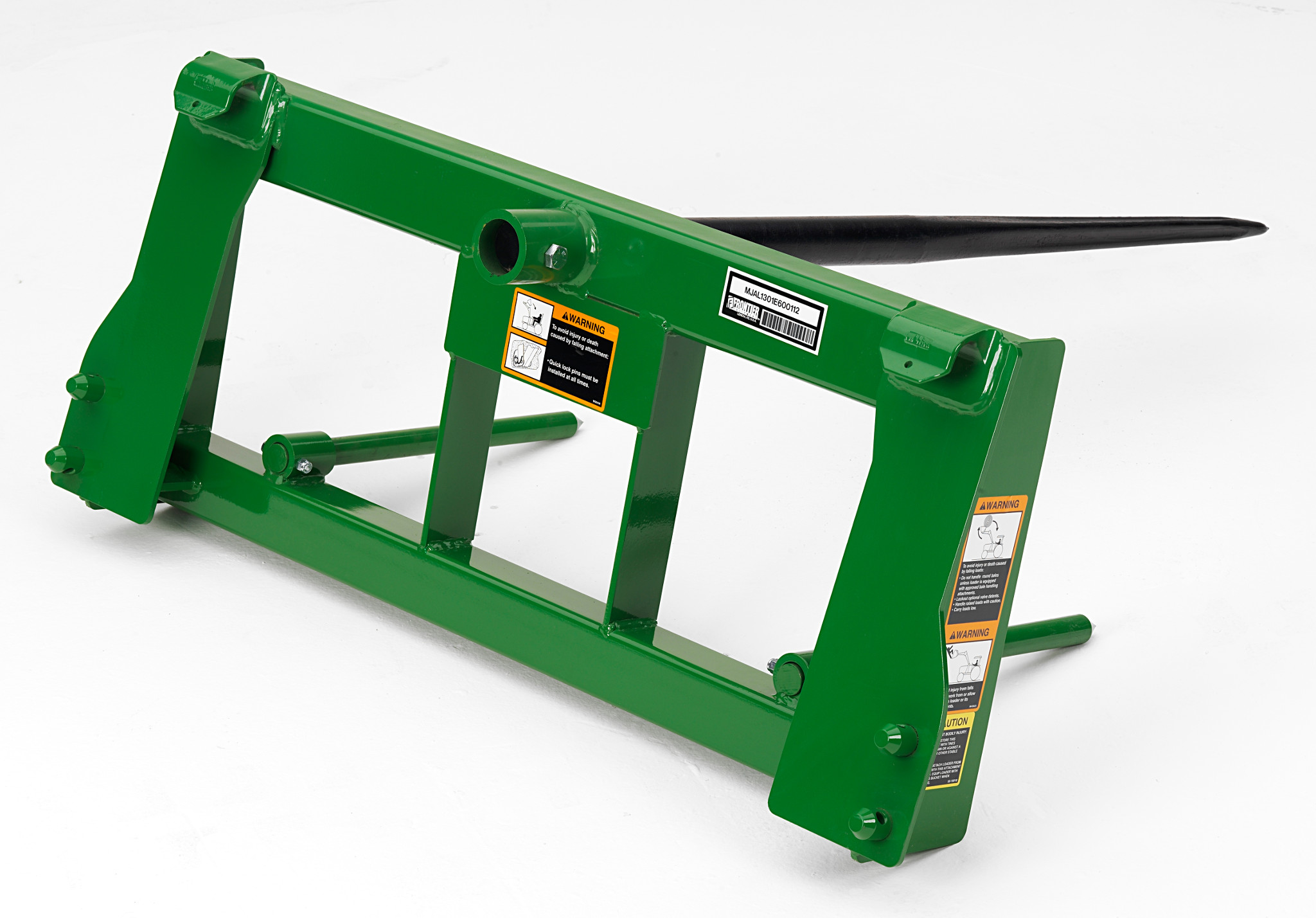 Rear left studio view of AB Series Bale Spear frame structure