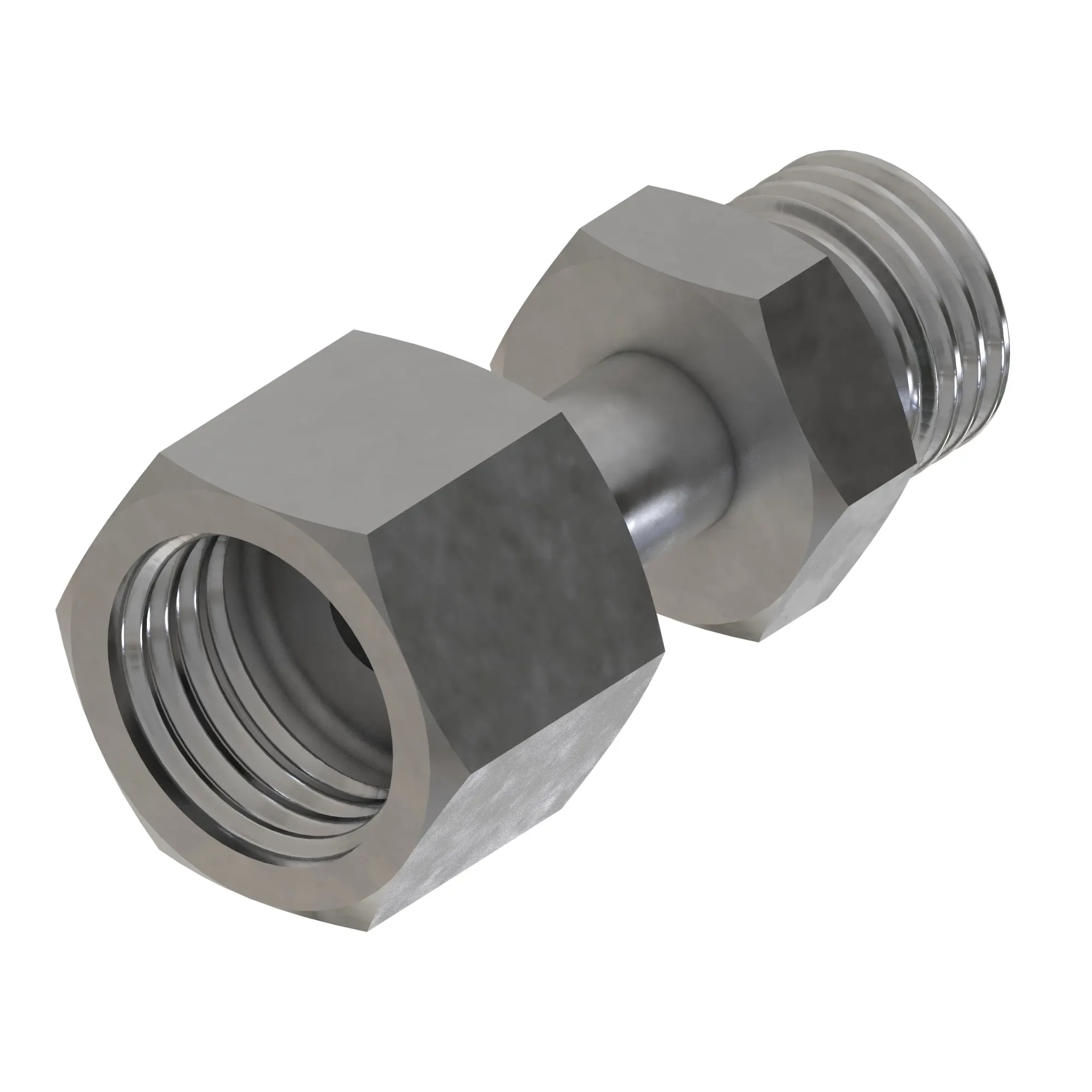 ST THD SWIVEL CON,ORFS W/METRIC HEX