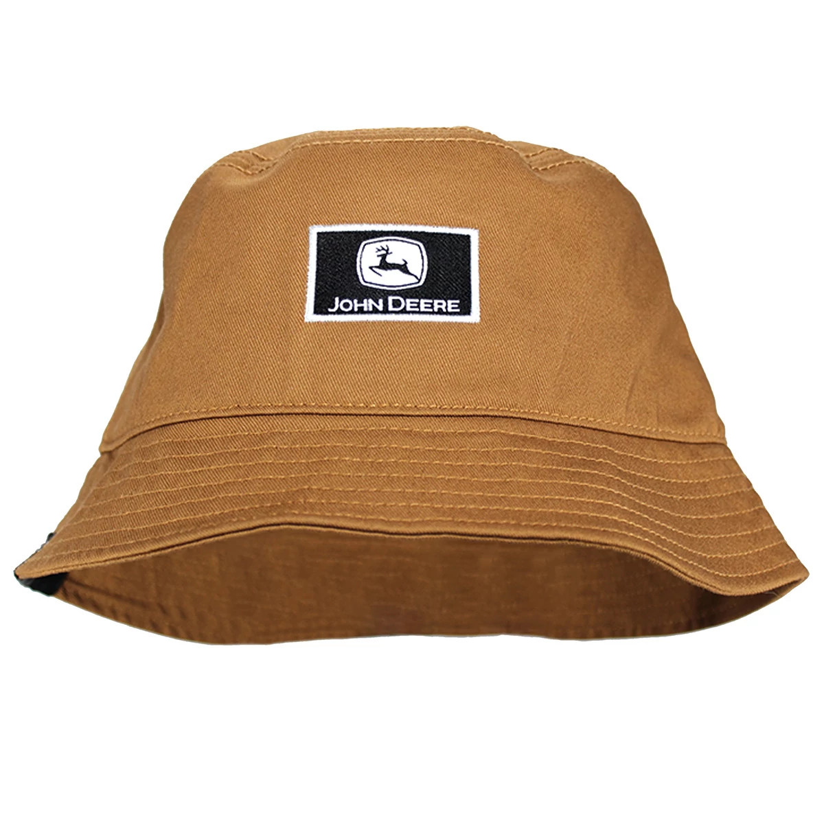 "Logo Patch Brown Bucket Hat"