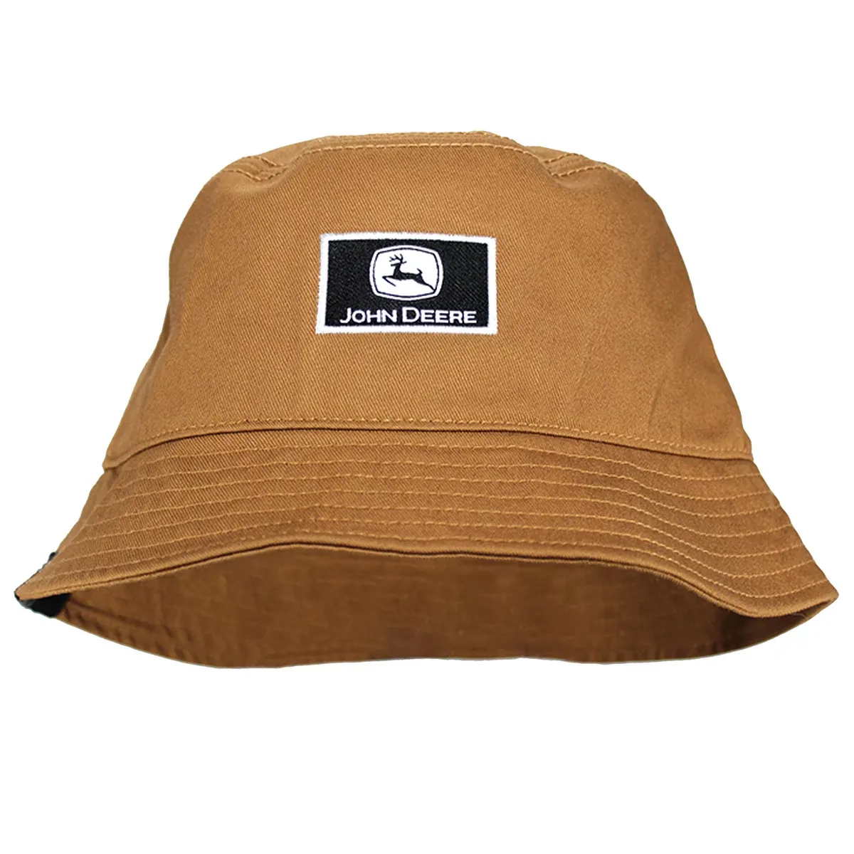 "Logo Patch Brown Bucket Hat"
