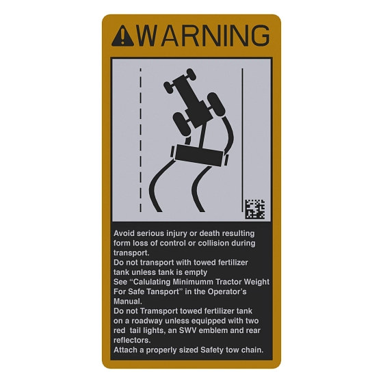 John Deere Safety Sign, Warning - A70872