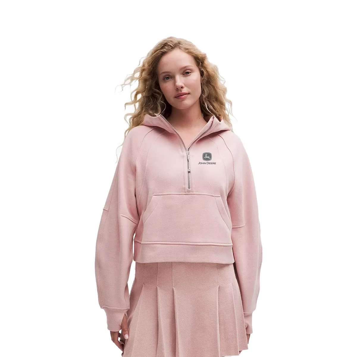 Lululemon® Women's Scuba Oversized Half Zip Cropped Hoodie - X Large/2X Large