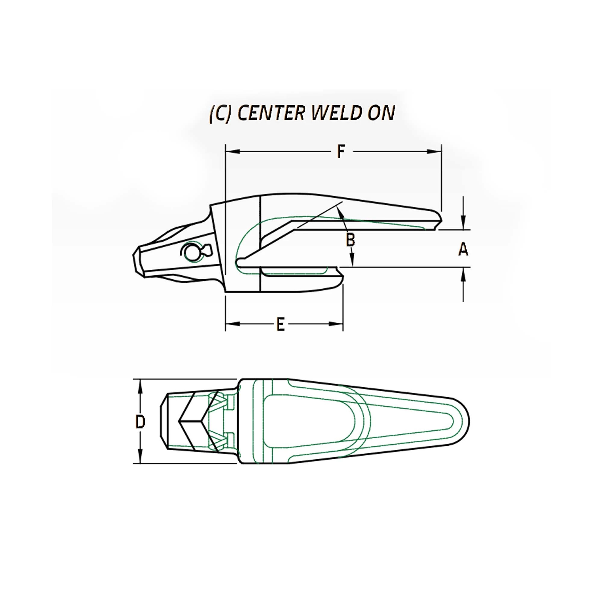 Weld-on Center Adapter