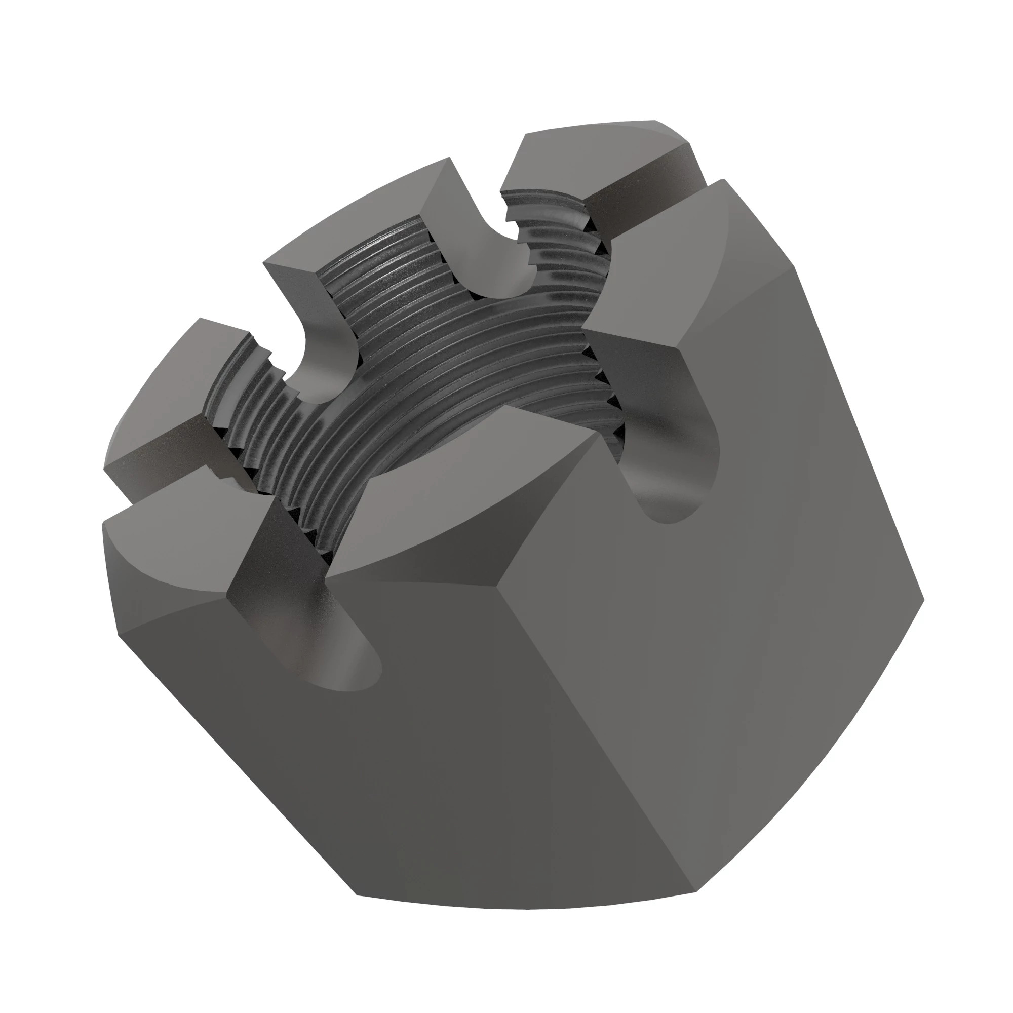 NUT, METRIC HEX SLOTTED