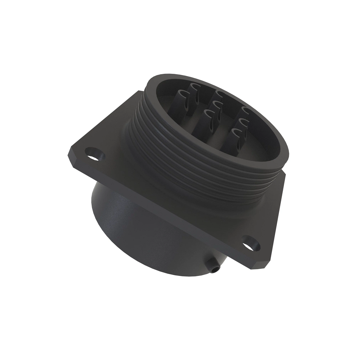 Conn Amphenol Pt 8W Ms Blk Plstc