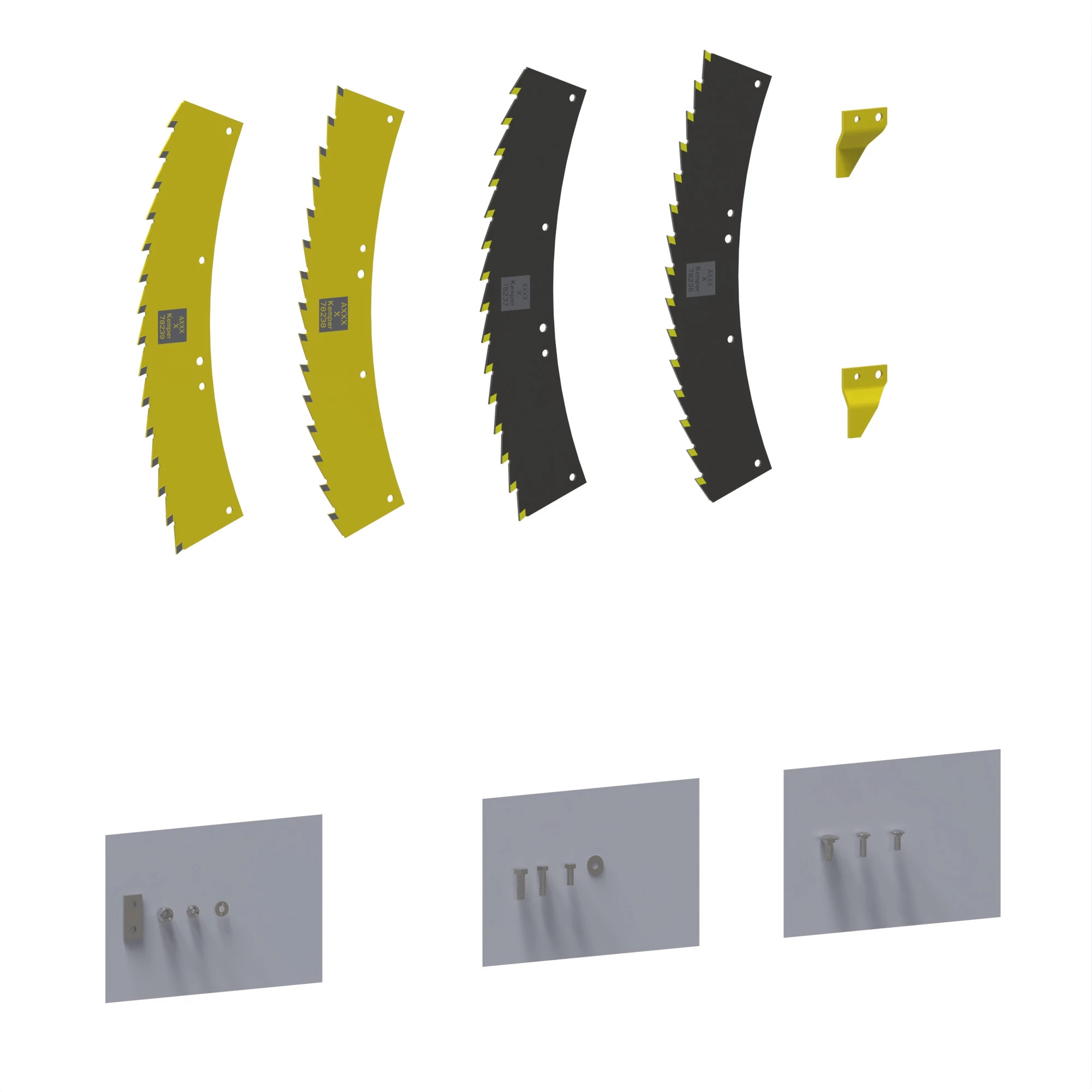 John Deere Knife Rotor Heavy-Duty Blade Kit, Coated - LCA142206