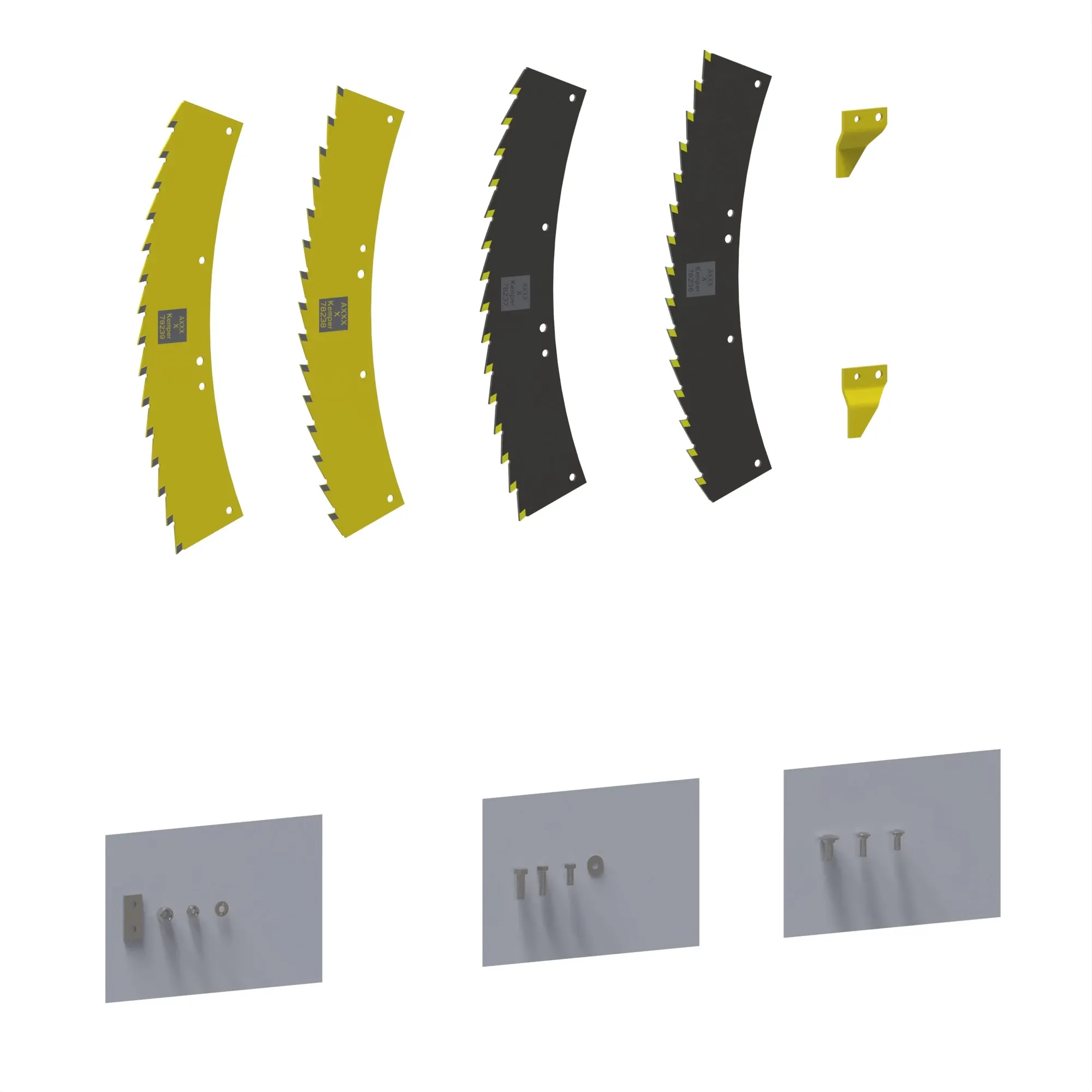 John Deere Knife Rotor Heavy-Duty Blade Kit, Coated - LCA142206