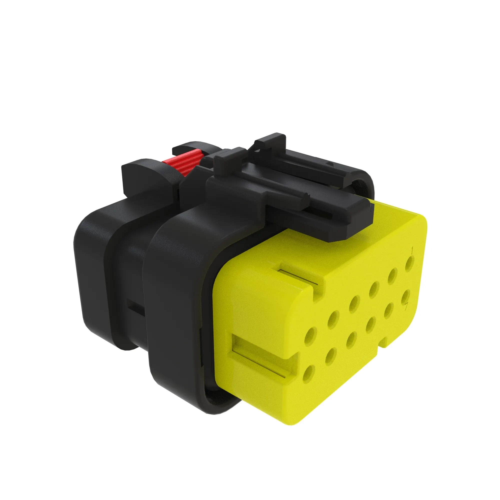 John Deere Yellow Electrical Connector Housing, Cavities 12 - 57M9766