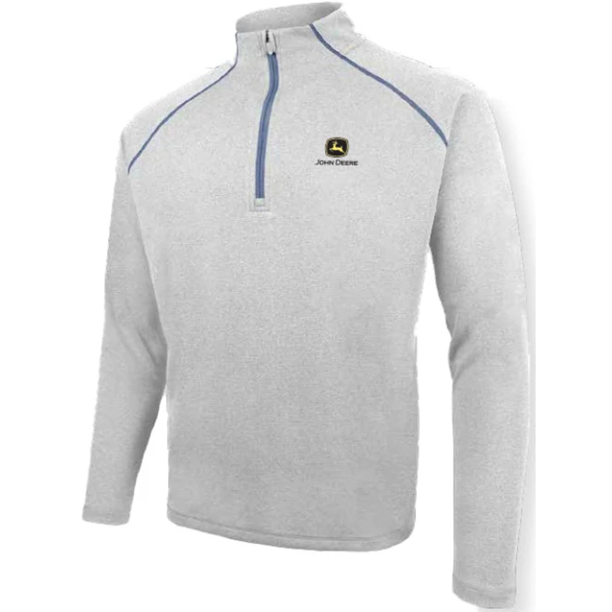 C&F Heathered White Quarter Zip