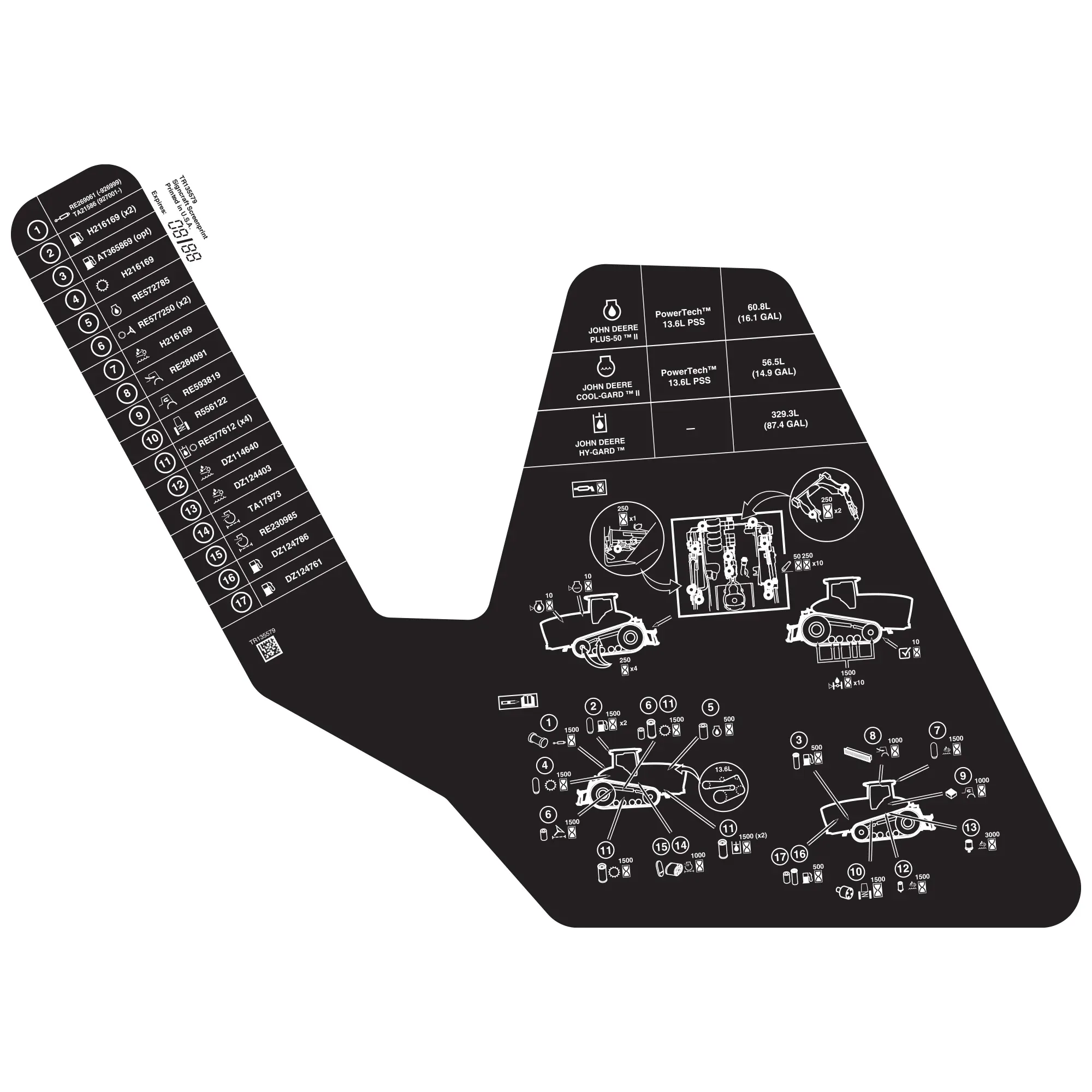 John Deere Label - TR135579