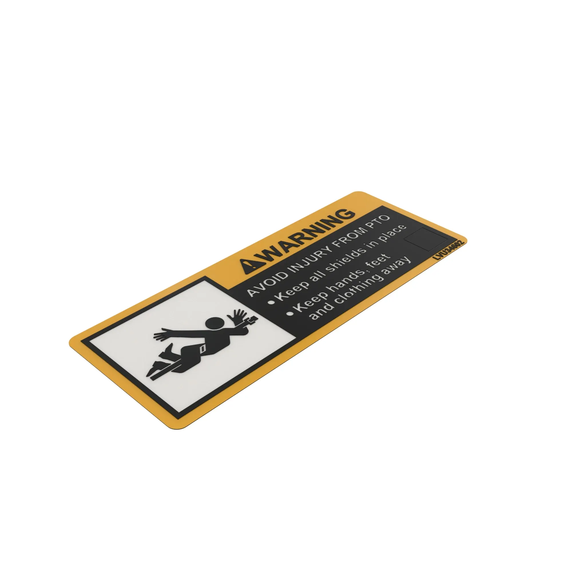 John Deere Warning Label, English  - LVU34602