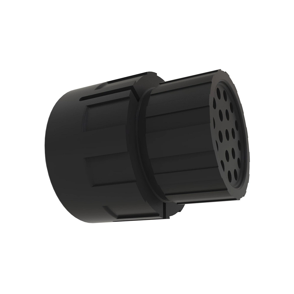 CONN ITT TN 19W MS BLK PLSTC