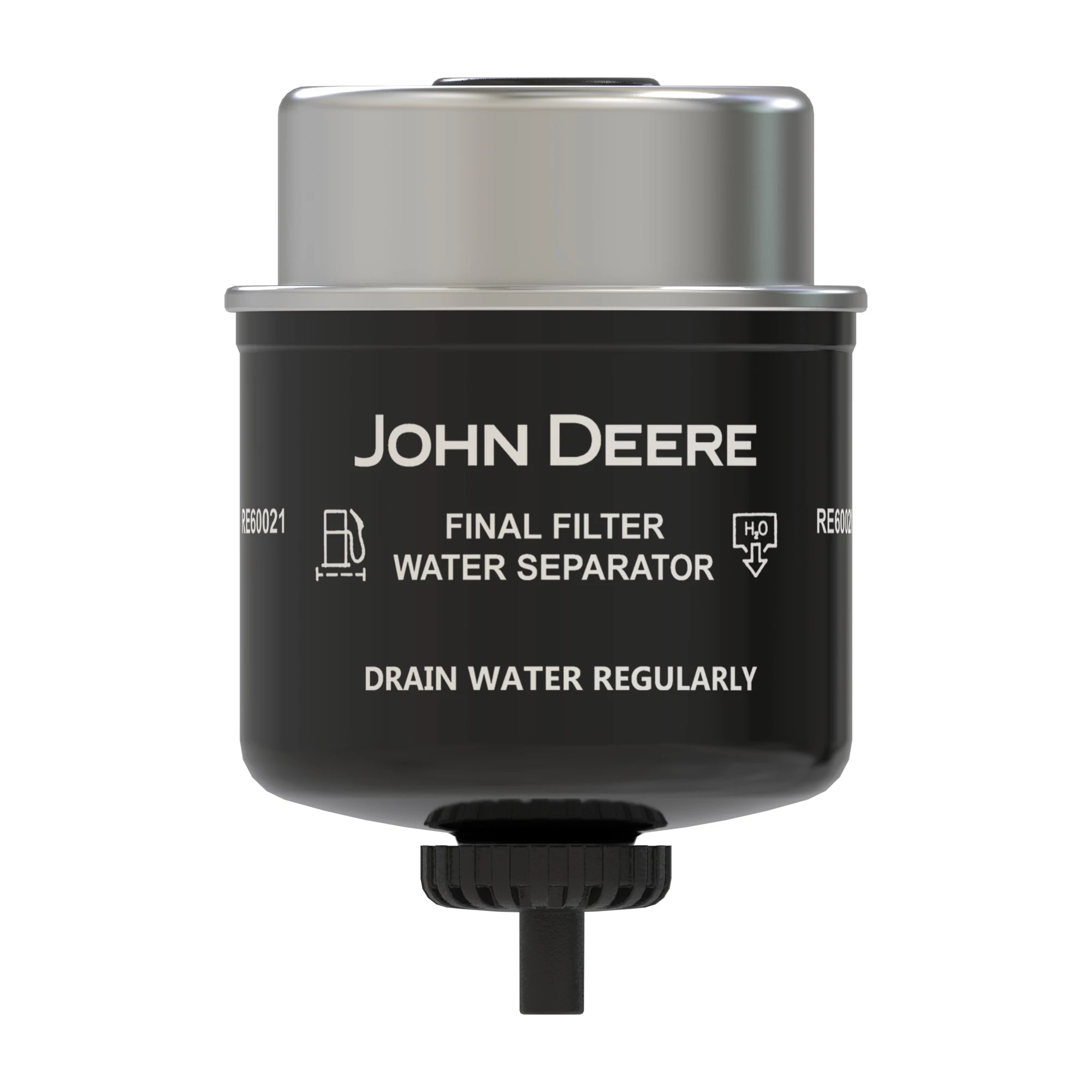 John Deere Secondary Fuel Filter with Drain Plug - RE60021