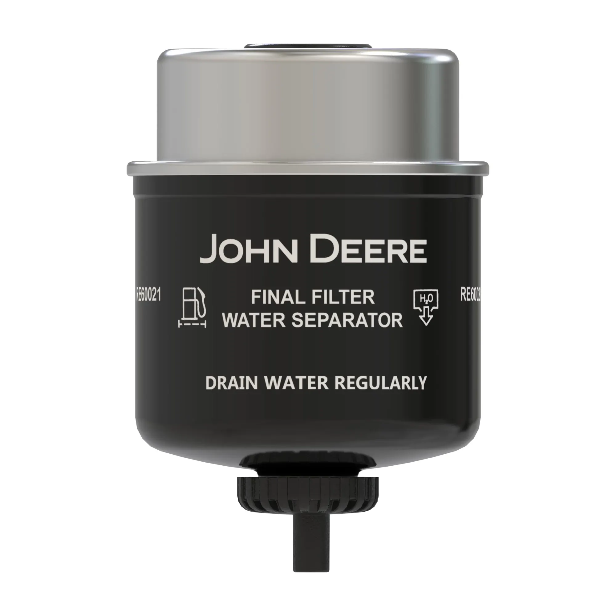 John Deere Secondary Fuel Filter with Drain Plug - RE60021