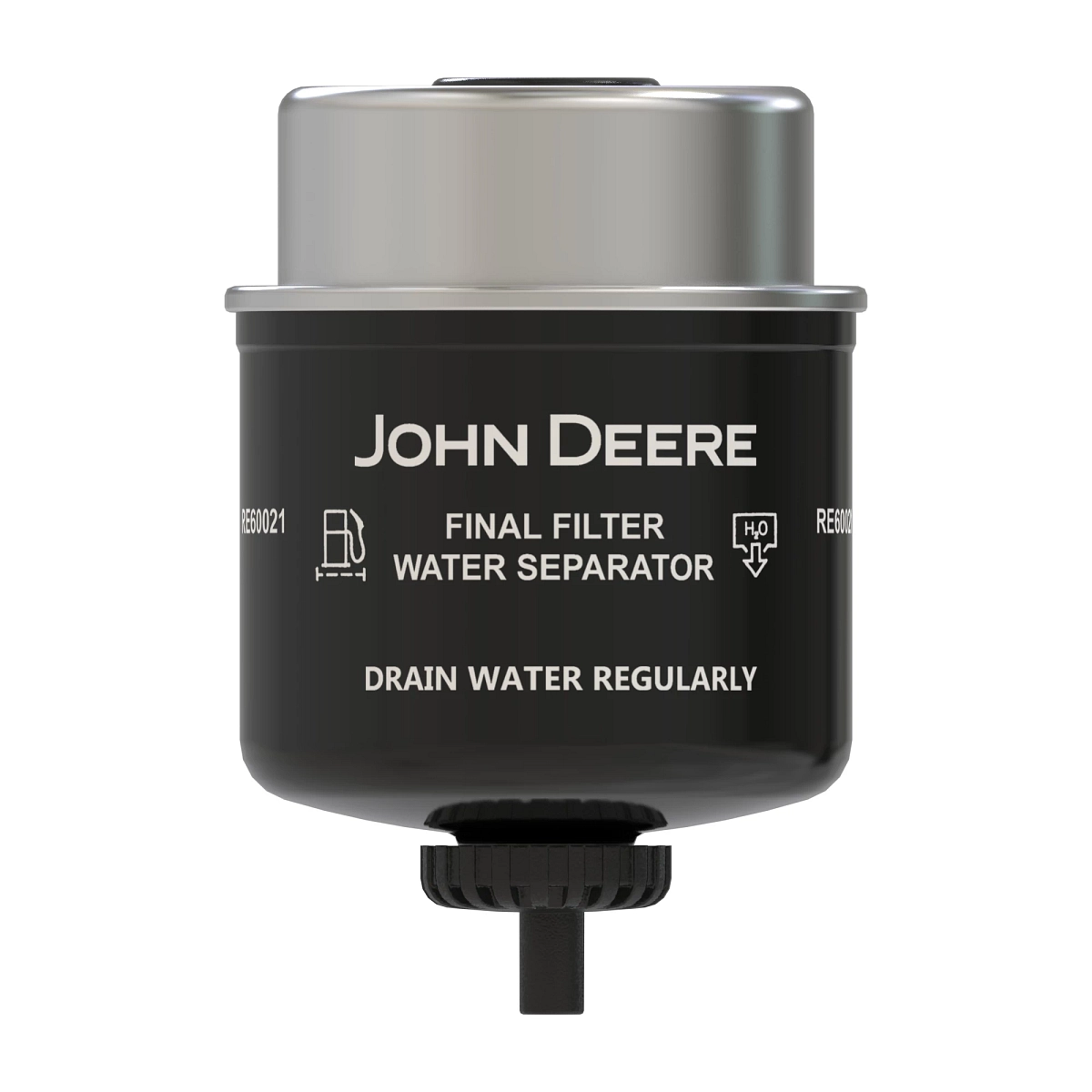 John Deere Secondary Fuel Filter with Drain Plug - RE60021