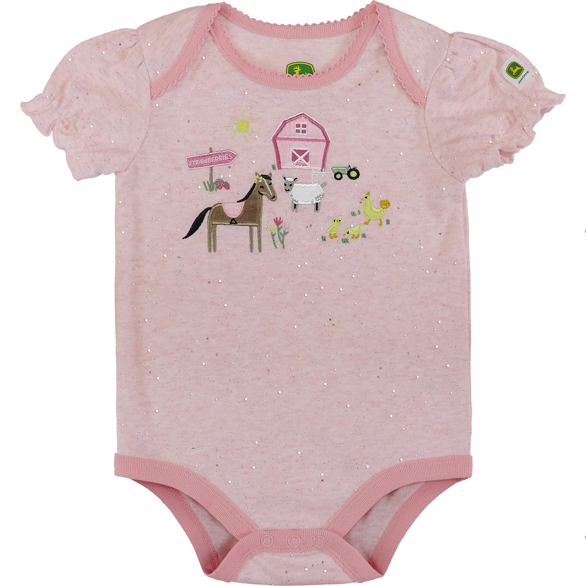 Infant Pink Glitter Farmyard Bodyshirt