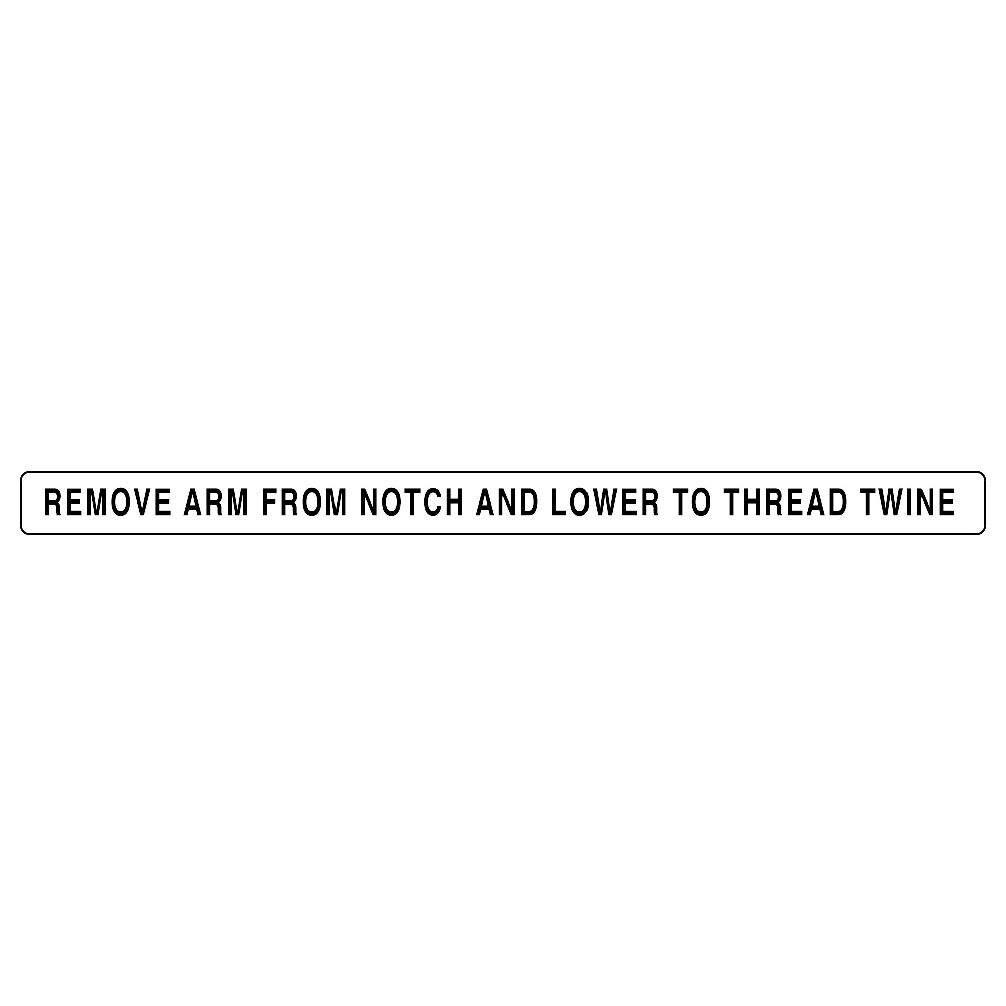 LABEL (TWINE GUIDE ARM 468-568)