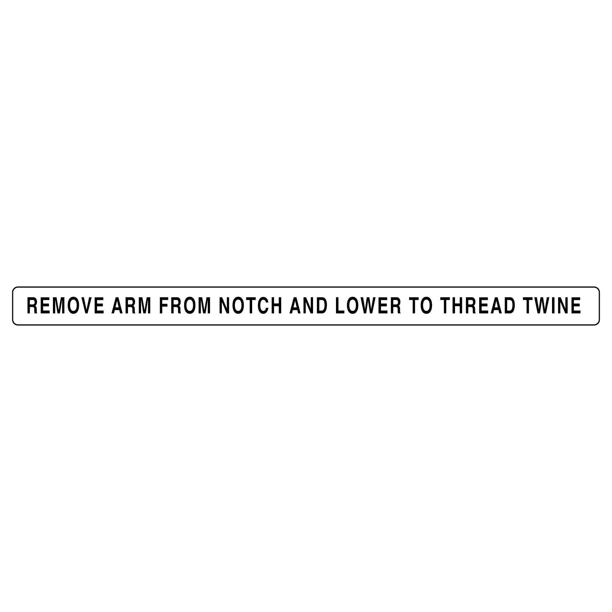 John Deere Twine Guide Arm Label - E131820