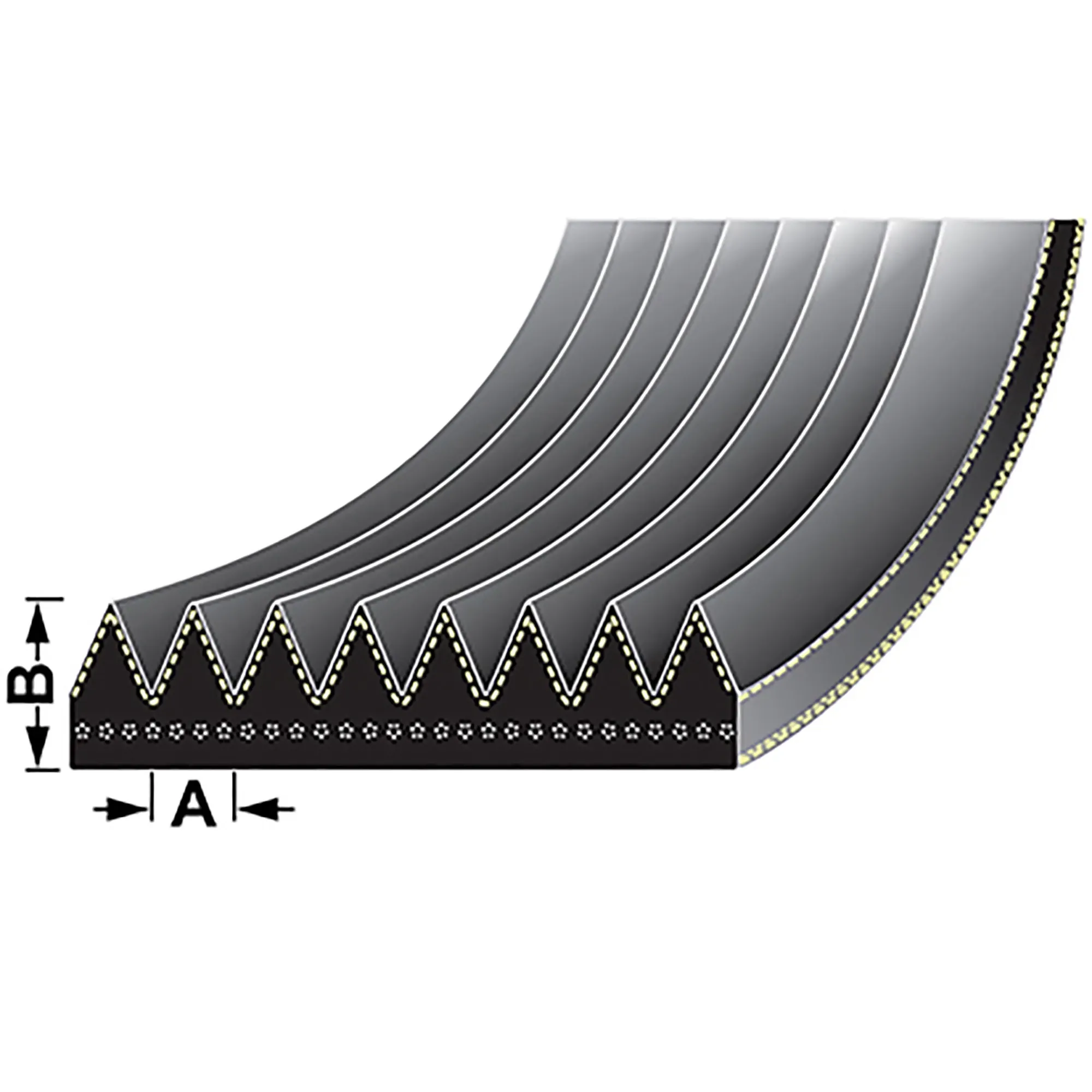 John Deere V-Belt for Engine Auxiliaries, Effective Length 2300 mm (90.6 inch) - L115659