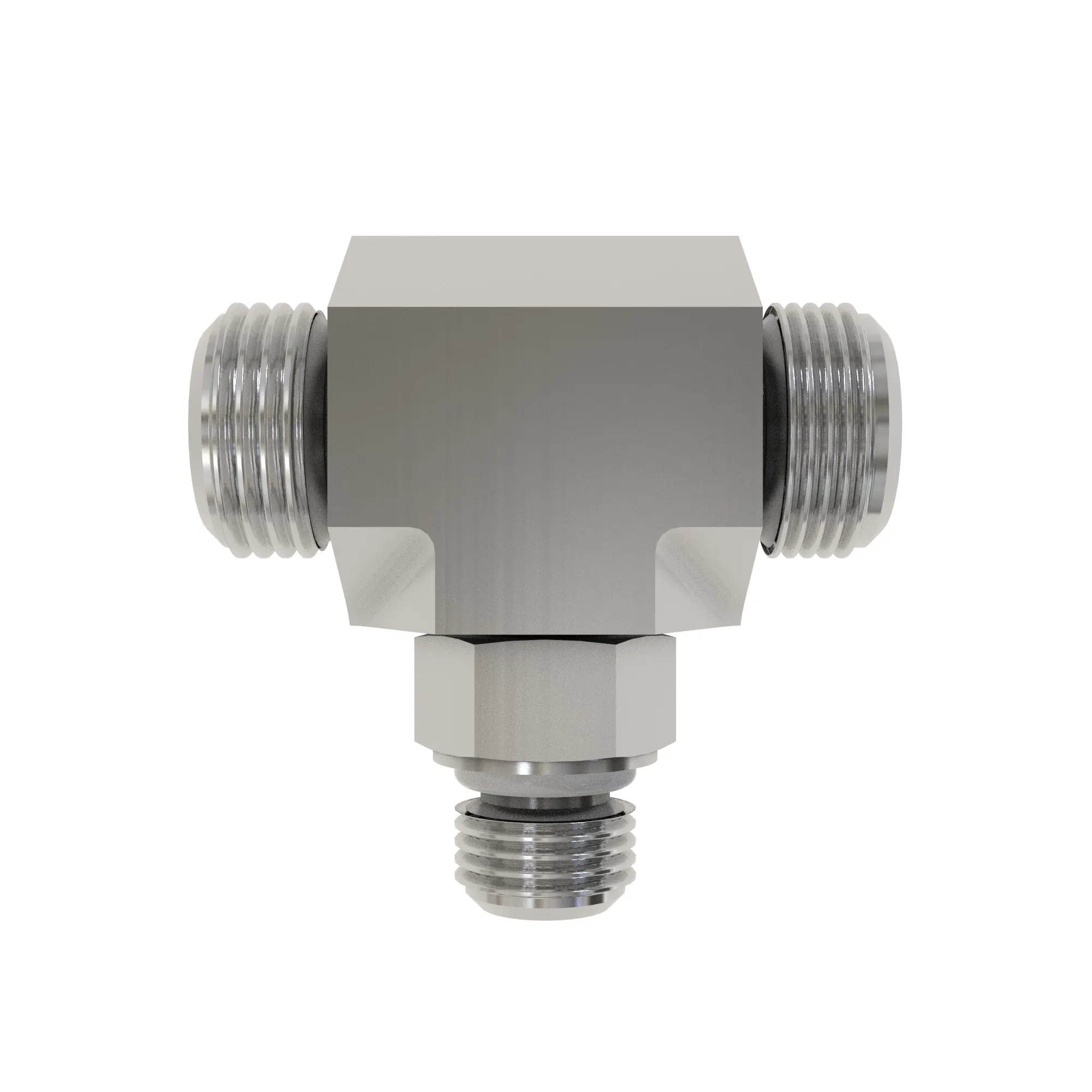 ADJUSTABLE STUD BRANCH TEE ORFS, -06 X -06 X M12
