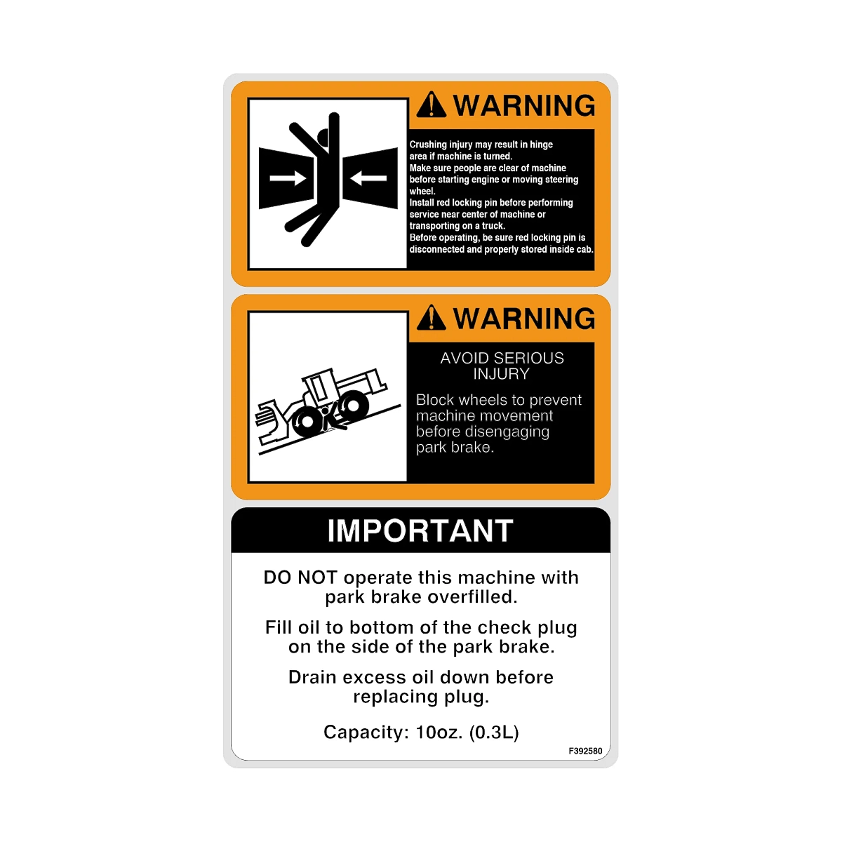Label, Articulation, Park Brake