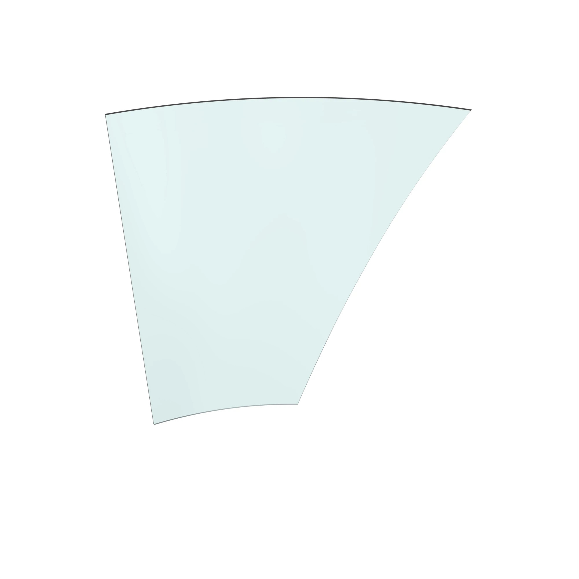 John Deere Upper Front Windowpane, Right Side - R93147