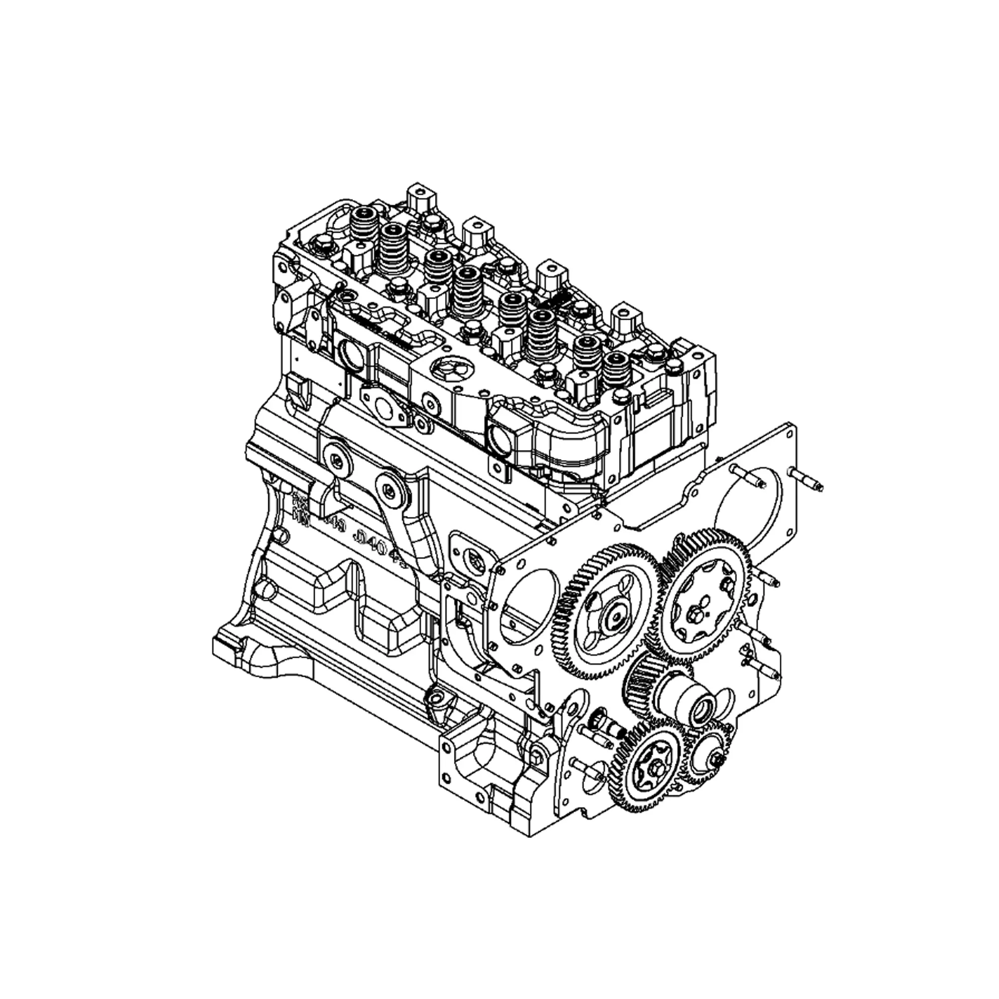 John Deere Reman REMAN Diesel Engine, 4045HT074, Tier 3, 73.7 HP Gross Rated Power - RM100176