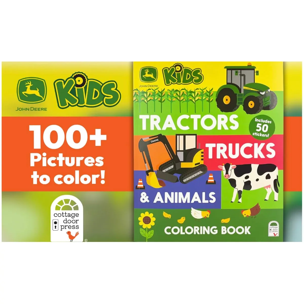 Tractors, Trucks & Animals Coloring Book