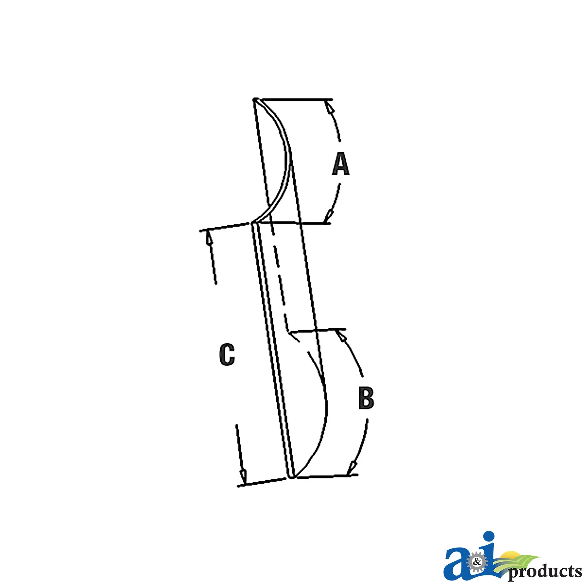 A&I Products Lower Front Windowpane, Right Side - A-R93148