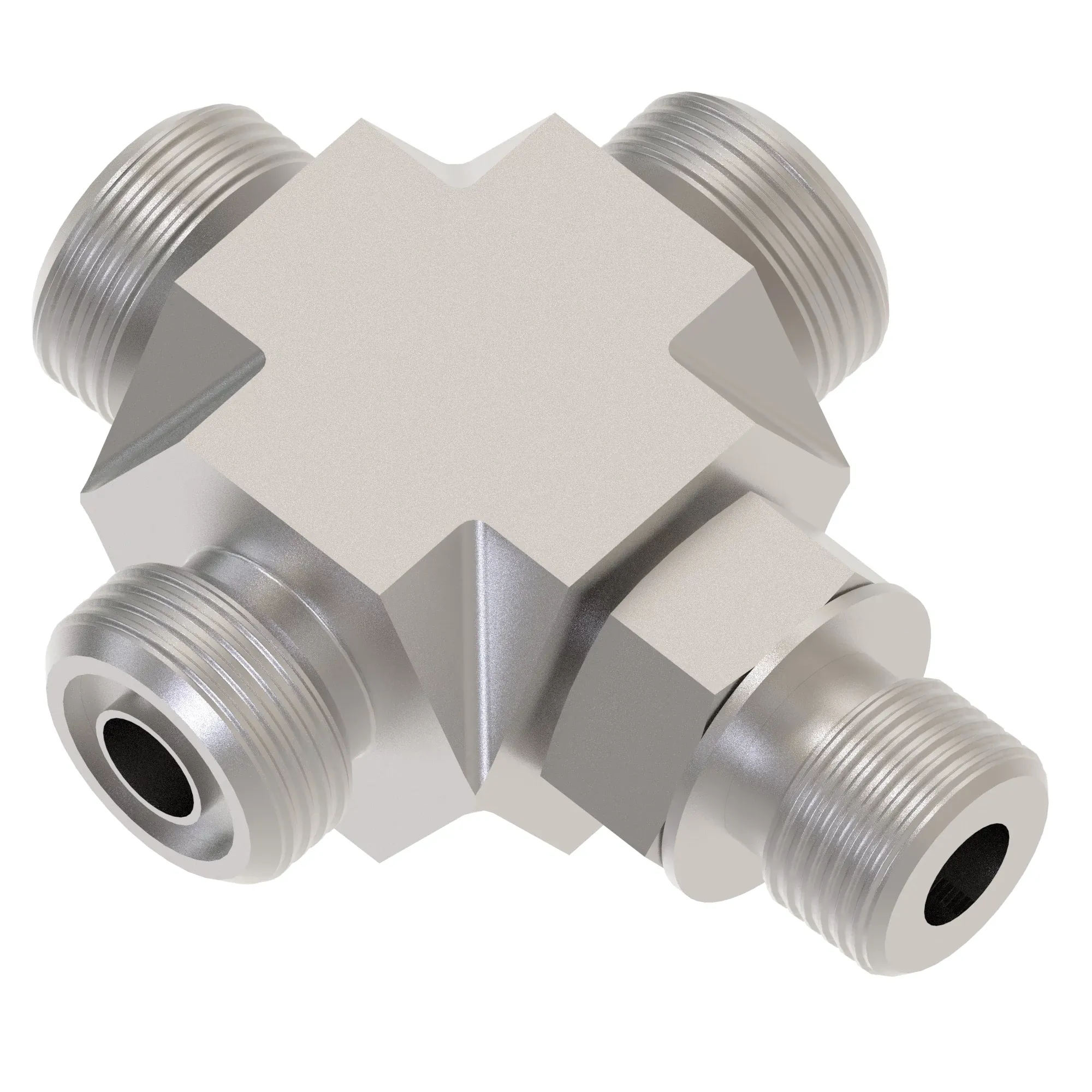 John Deere Straight Threaded Cross Fitting - 38H1060