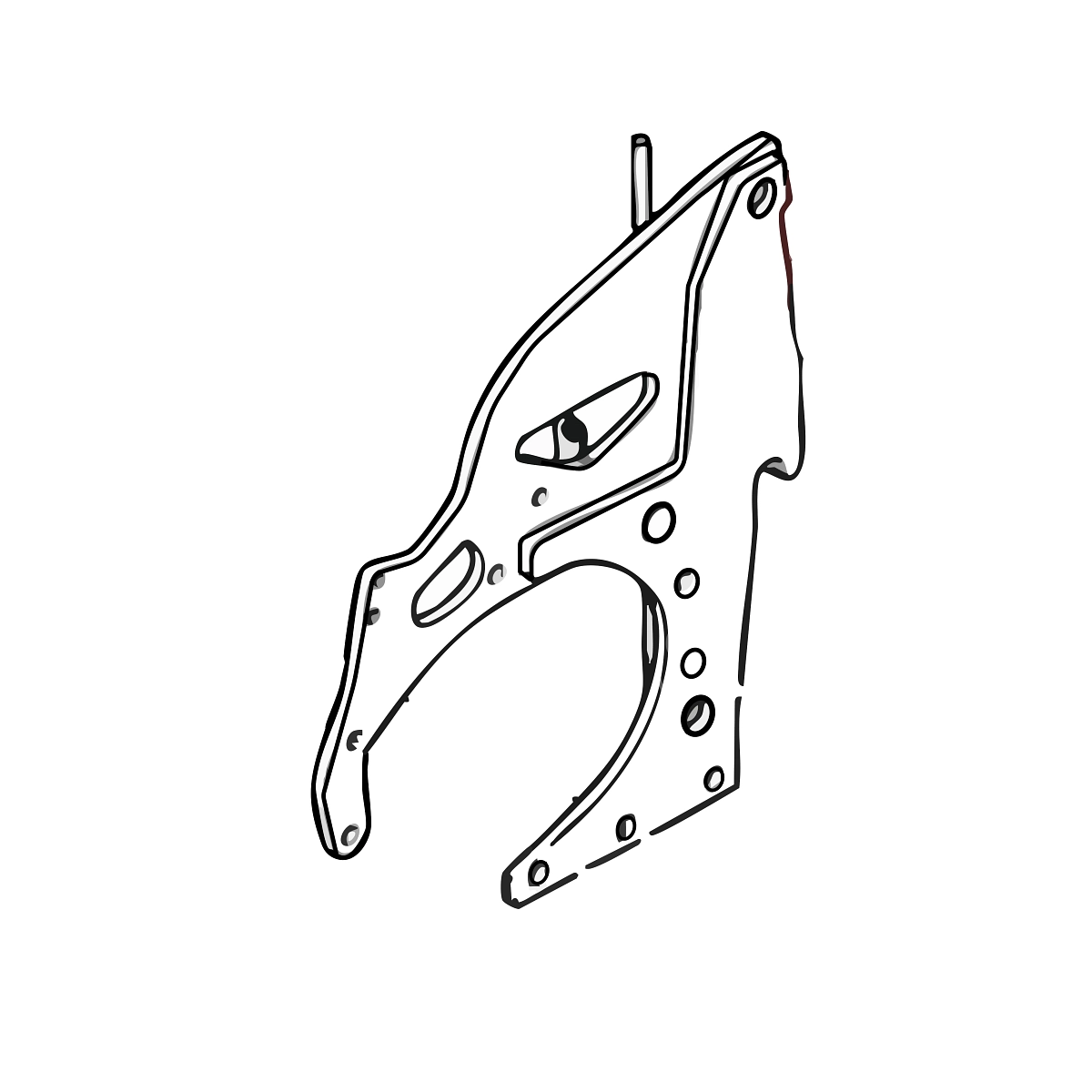 Plate, LH Mount, 375 Bh Stg