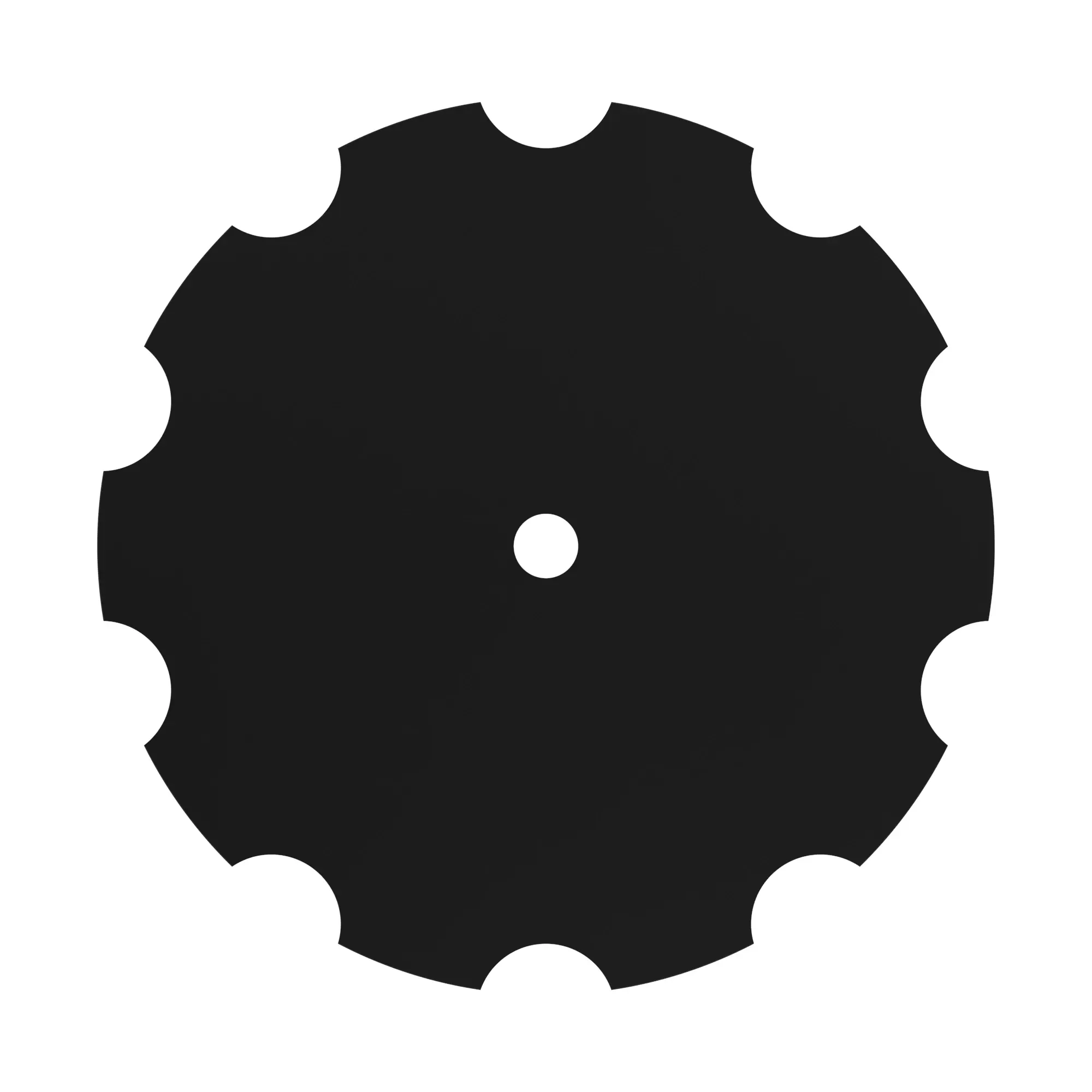 DISK BLADE, D22" CUTOUT SPHERICAL T