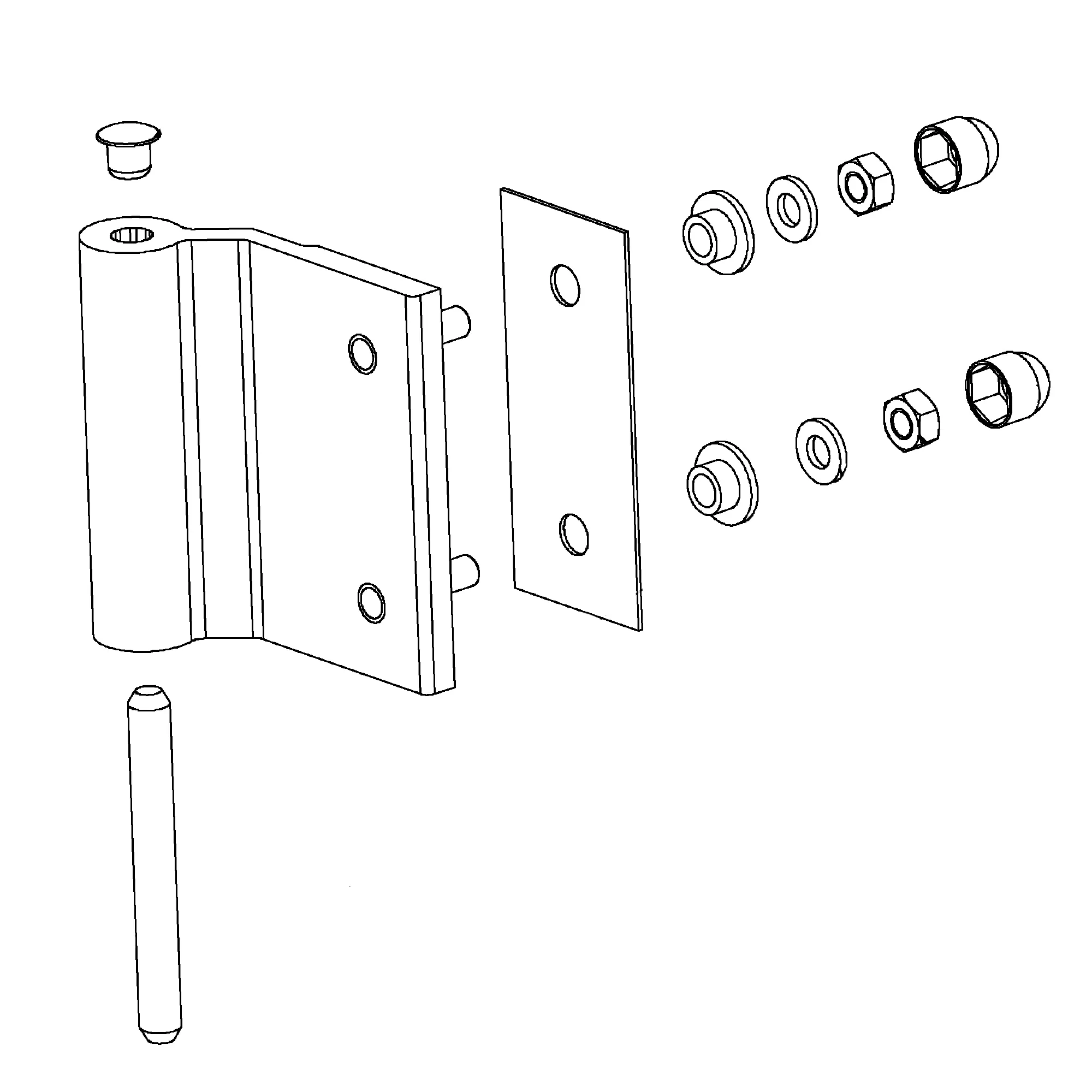John Deere Cab Front Window Hinge, Left Side - AT364883