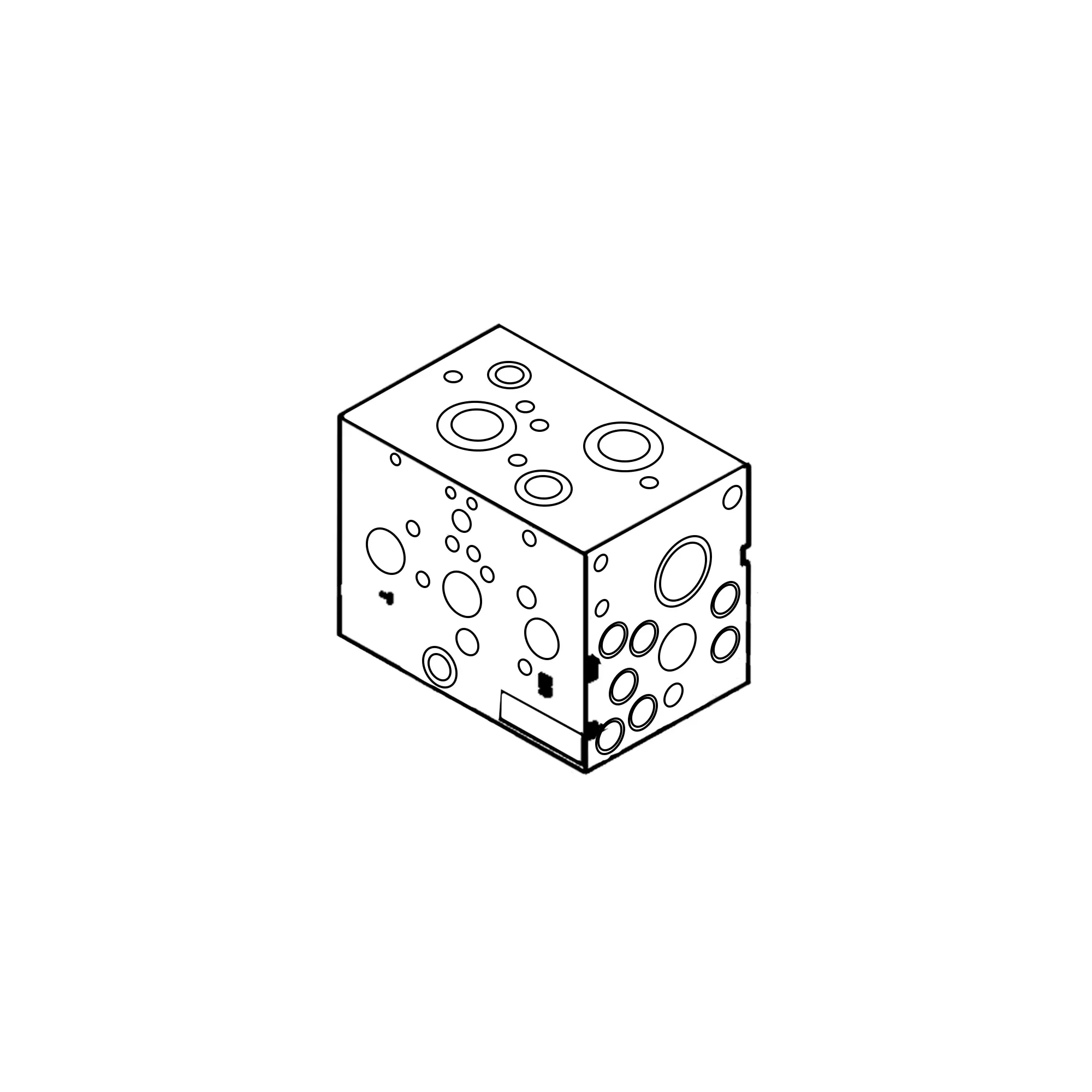 John Deere Feeding Motor Block Manifold - F076817