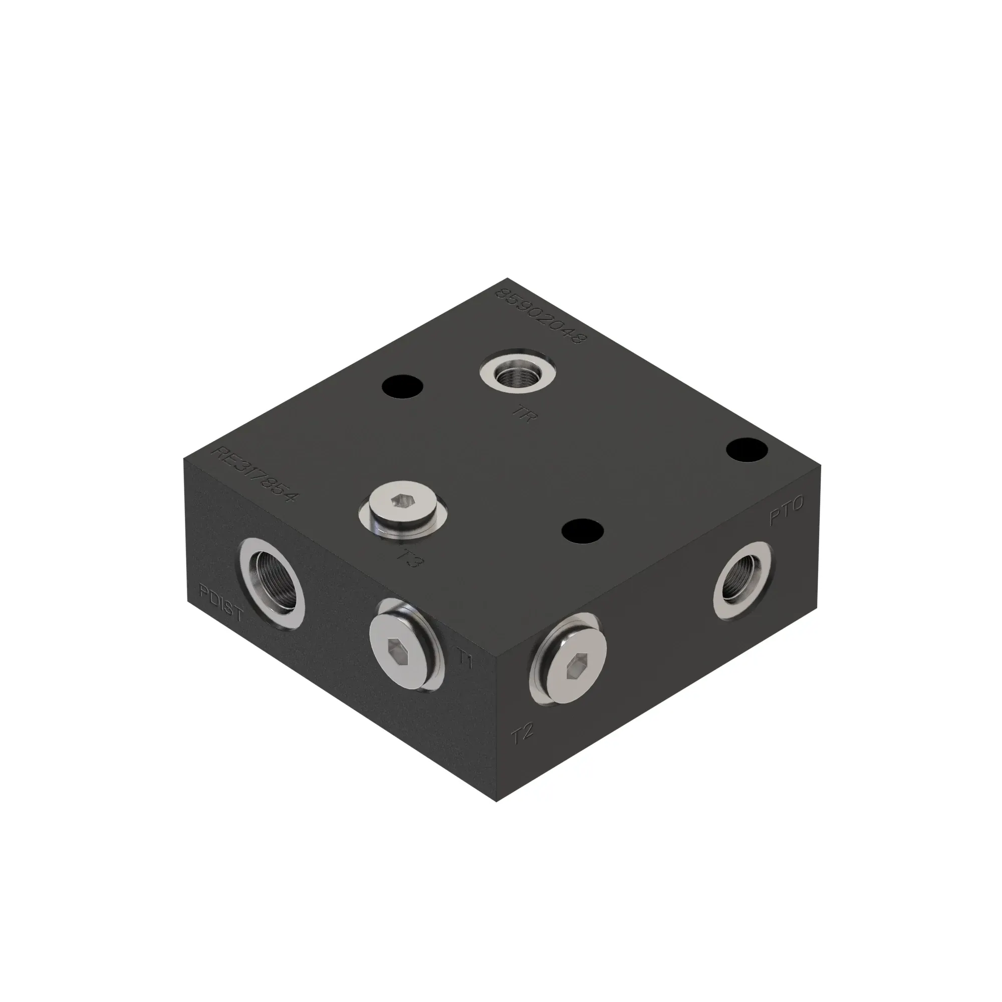 John Deere Lubrication Relief Check Valve Manifold - RE317854