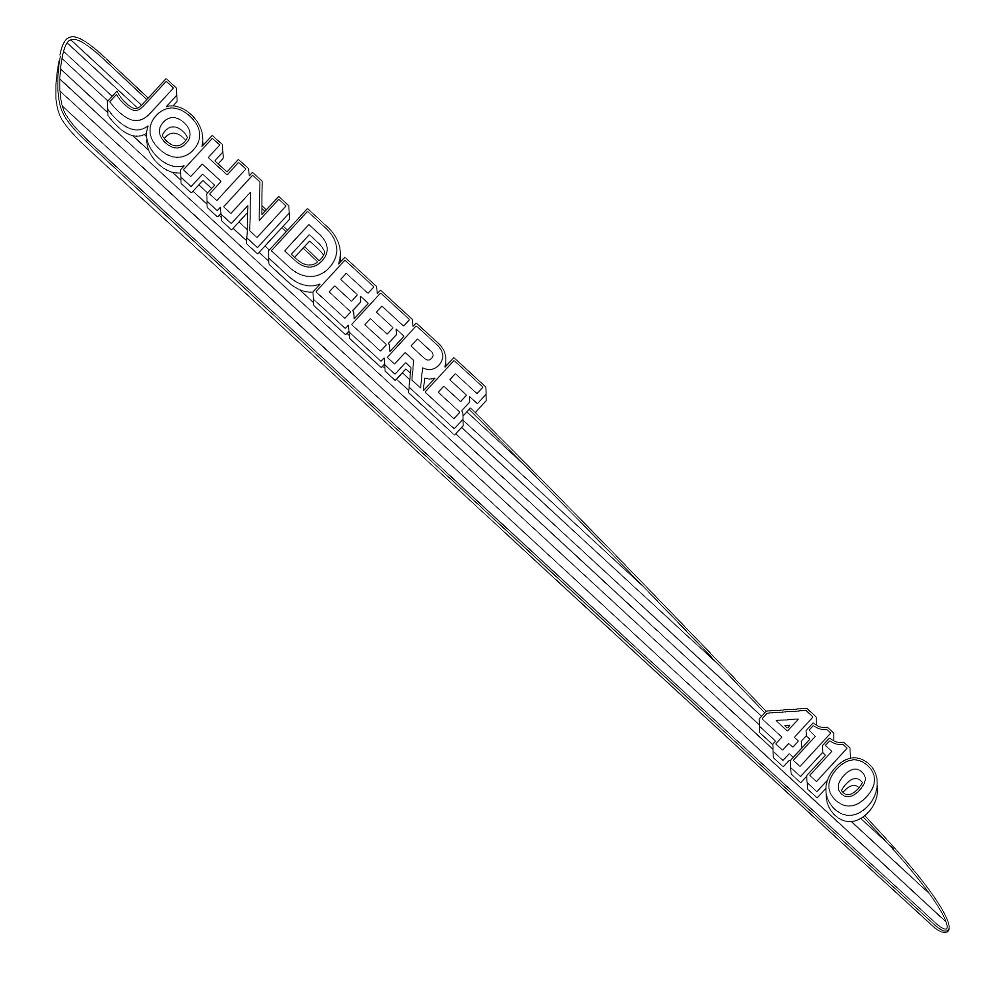 John Deere John Deere 4110 Model Designator Label, Right Side - LVU12298