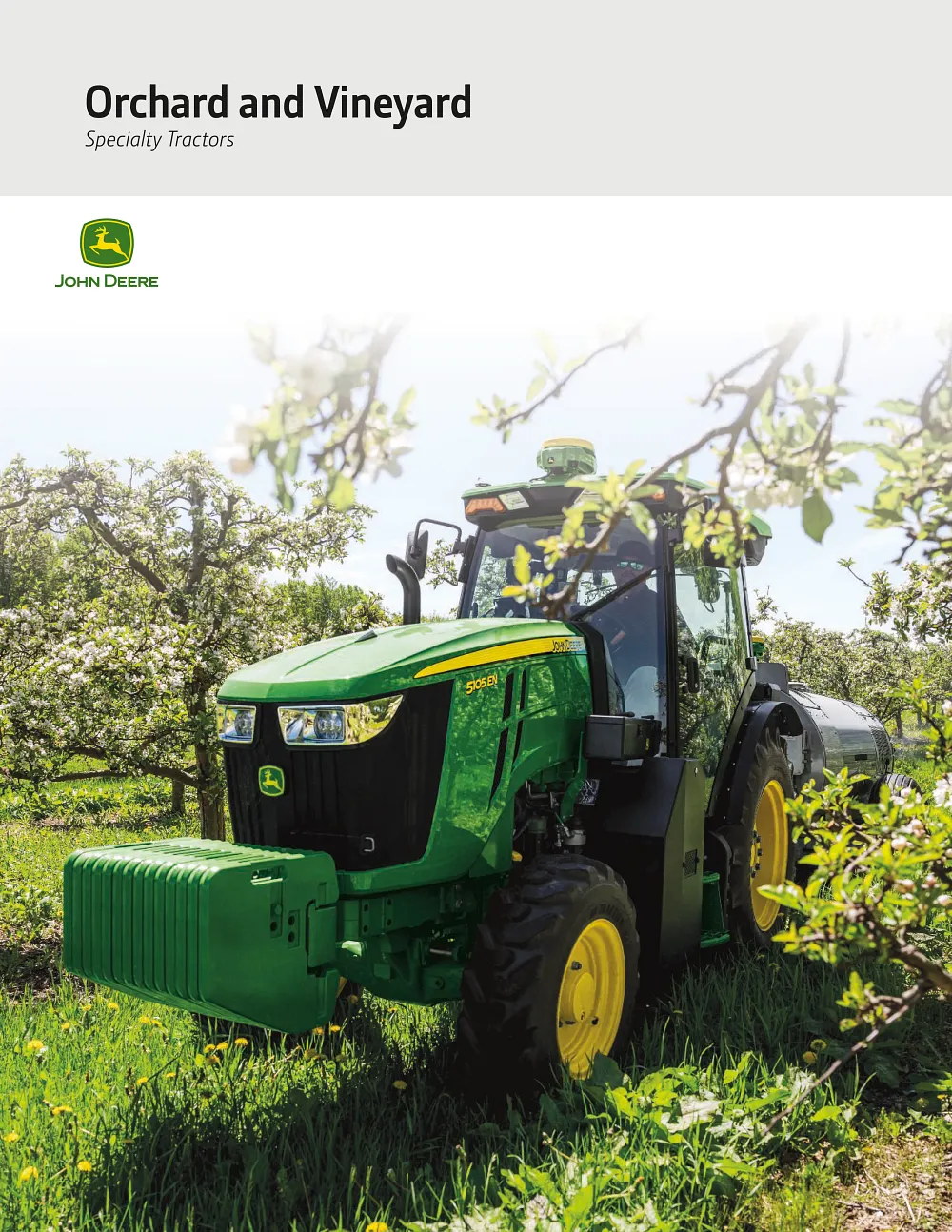 Orchard and Vineyard Specialty Tractors - Product Brochure cover
