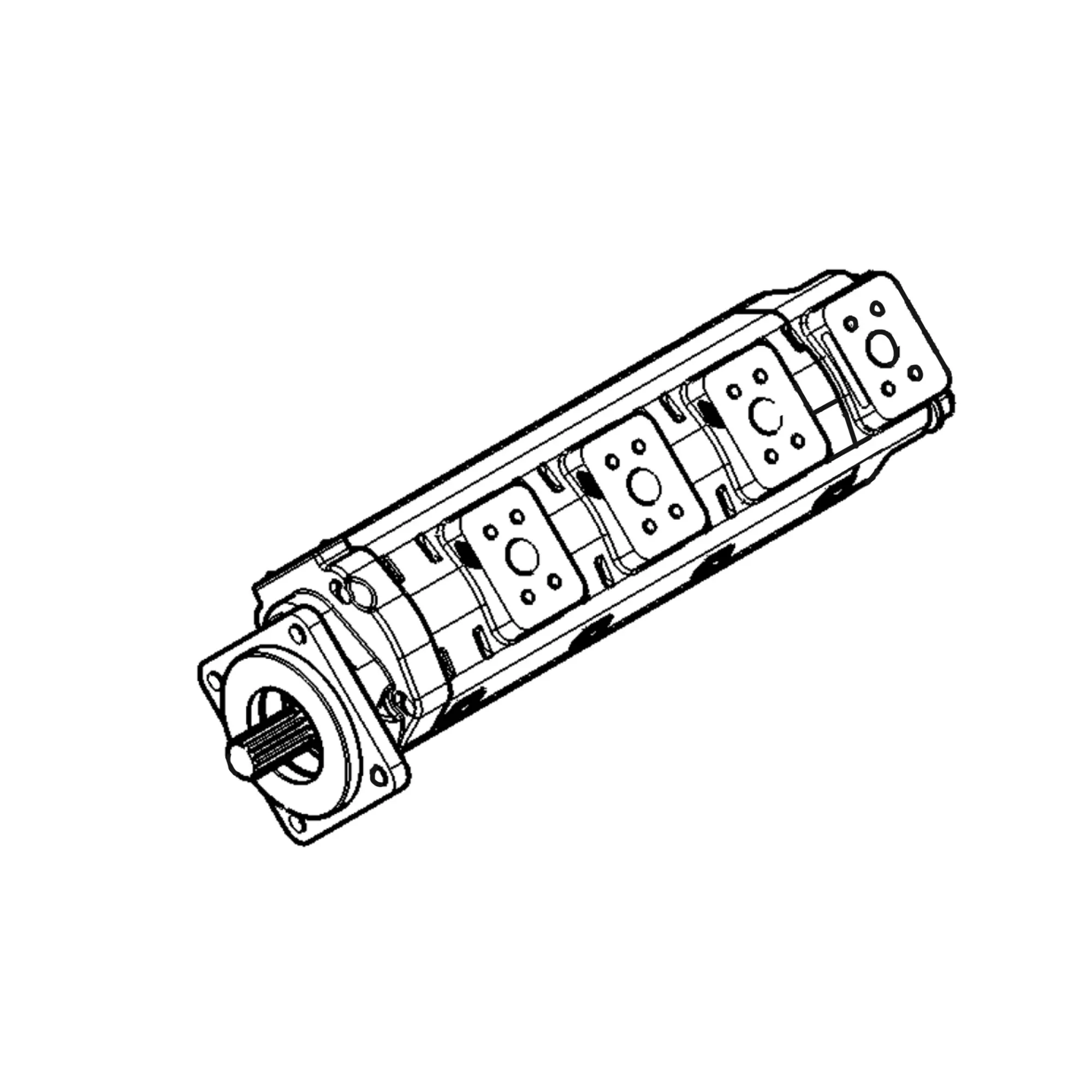 John Deere 4 Section Gear Pump - AXT18851