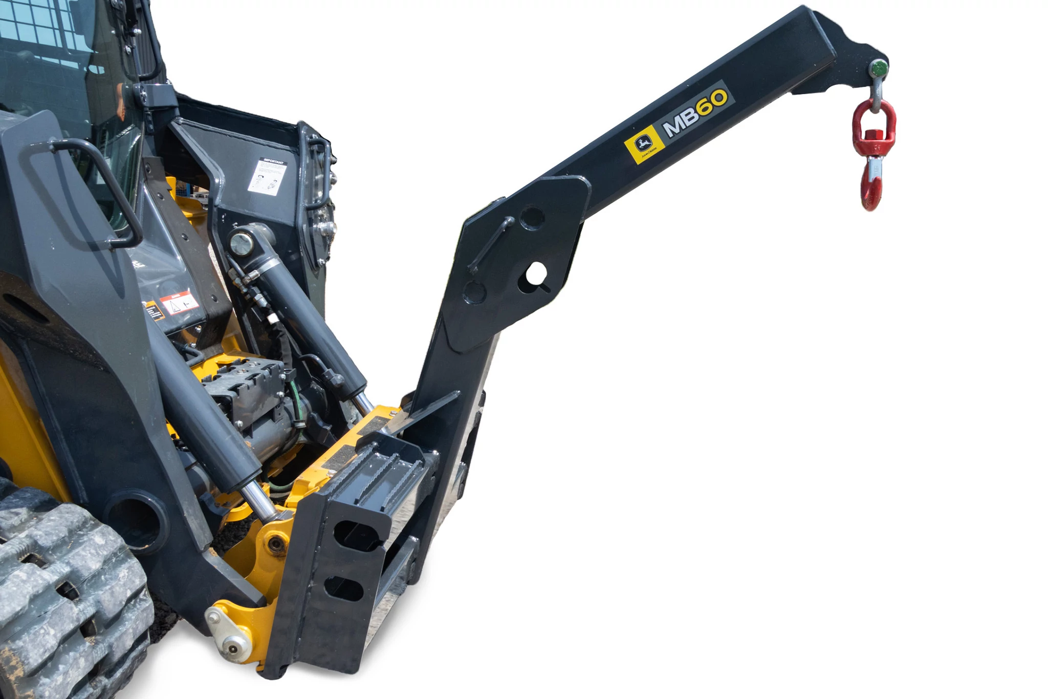 close up studio image of mb60 material boom