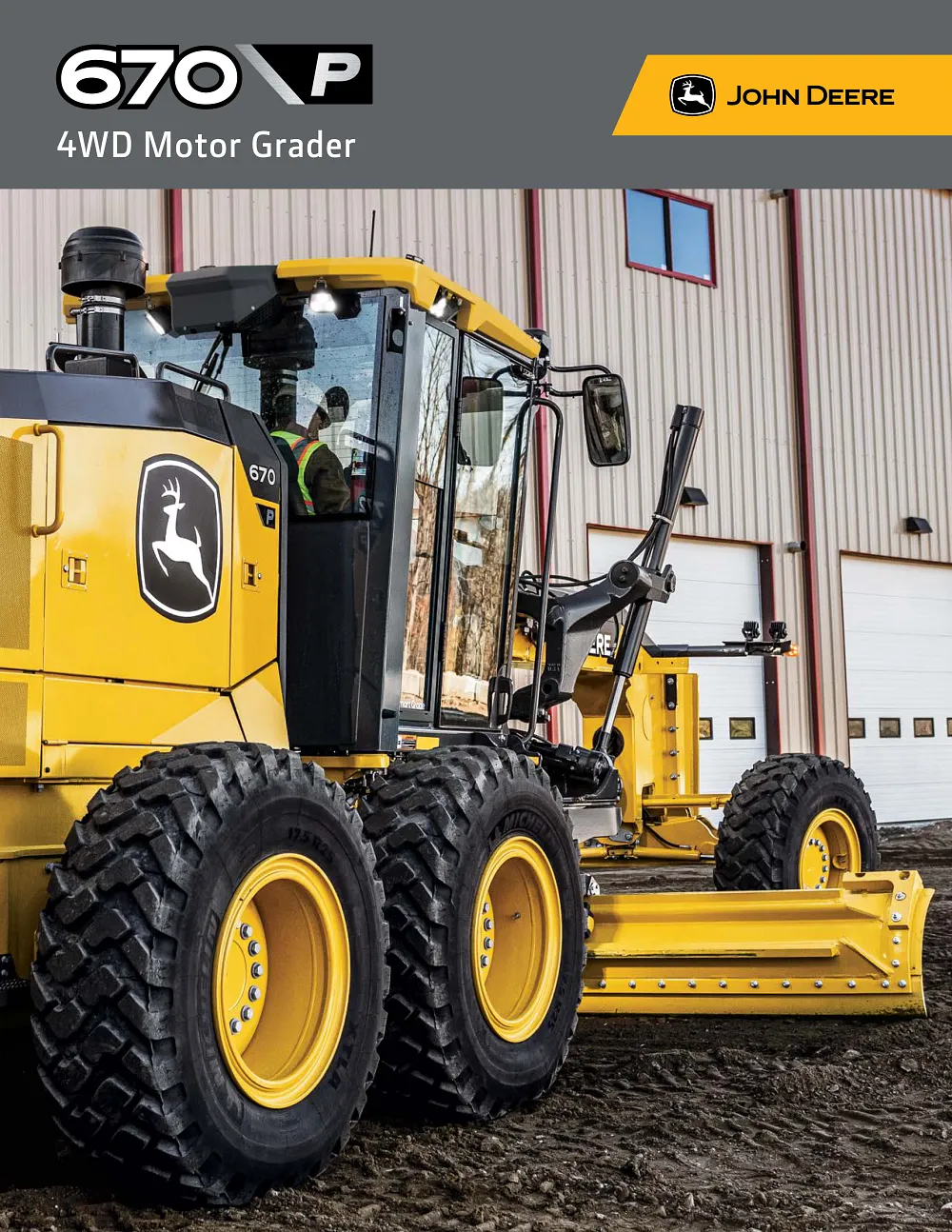 670 P-Tier 4WD Motor Grader Brochure cover