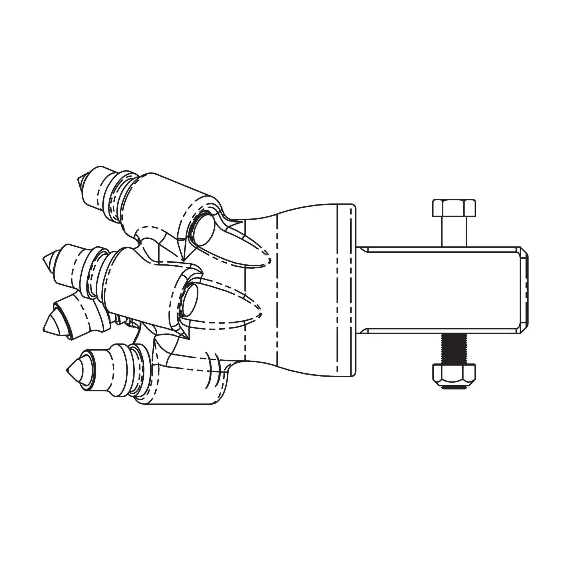 John Deere Screw Auger End Bit Assembly - AT472317