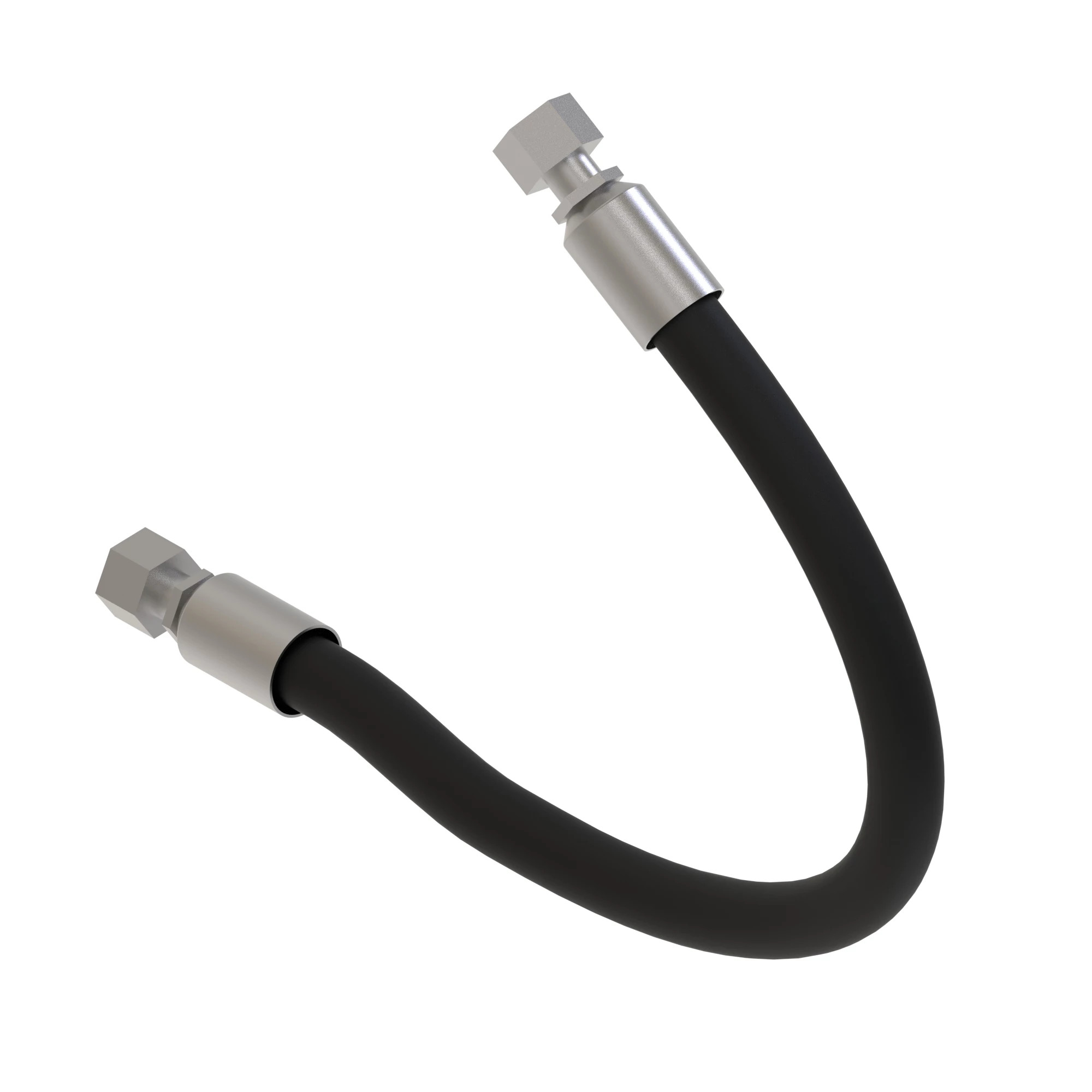 John Deere RH Boom Cylinder Head to Hydraulic Valve Hose - AT371650