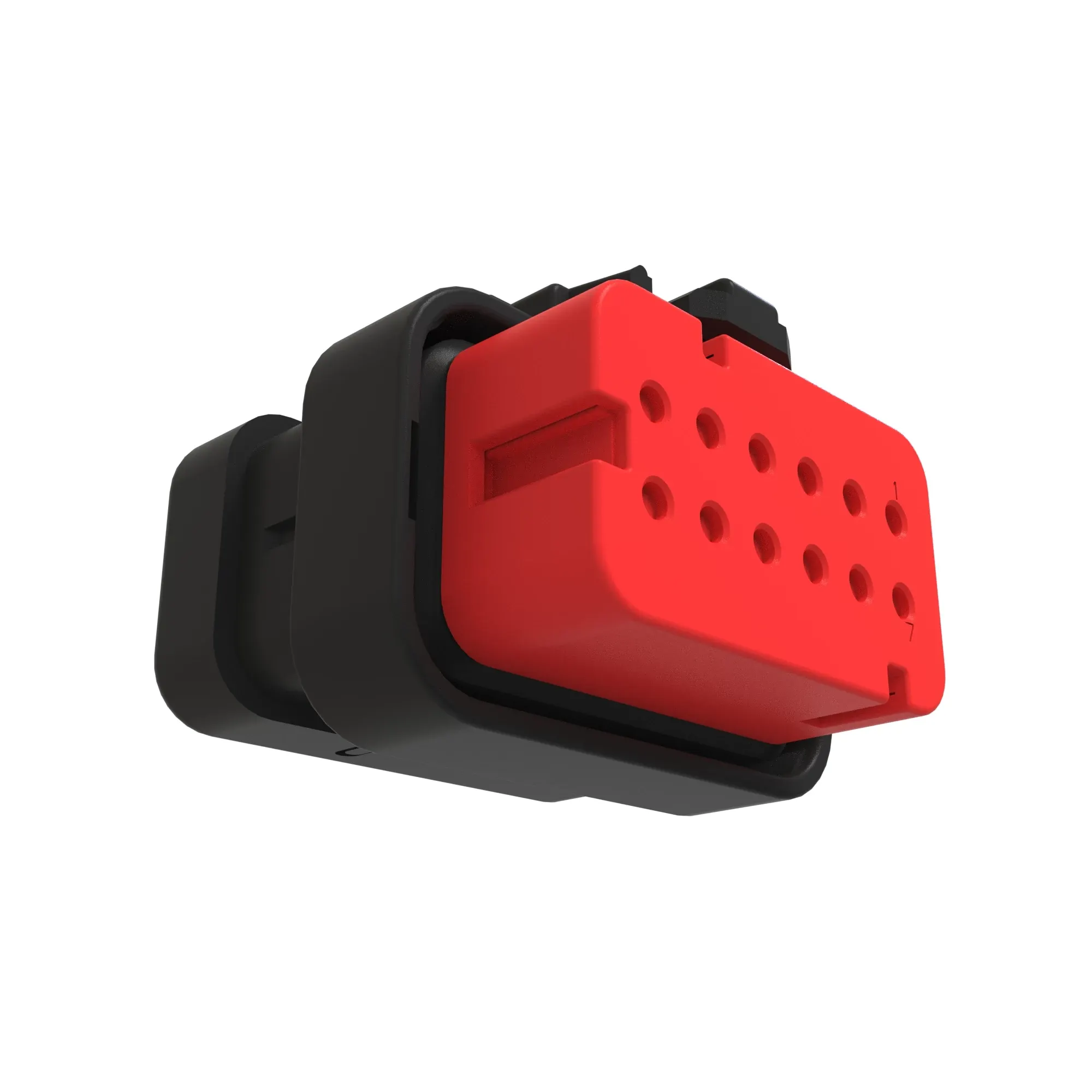 John Deere Red Electrical Connector Housing, 12 Cavities - 57M9800