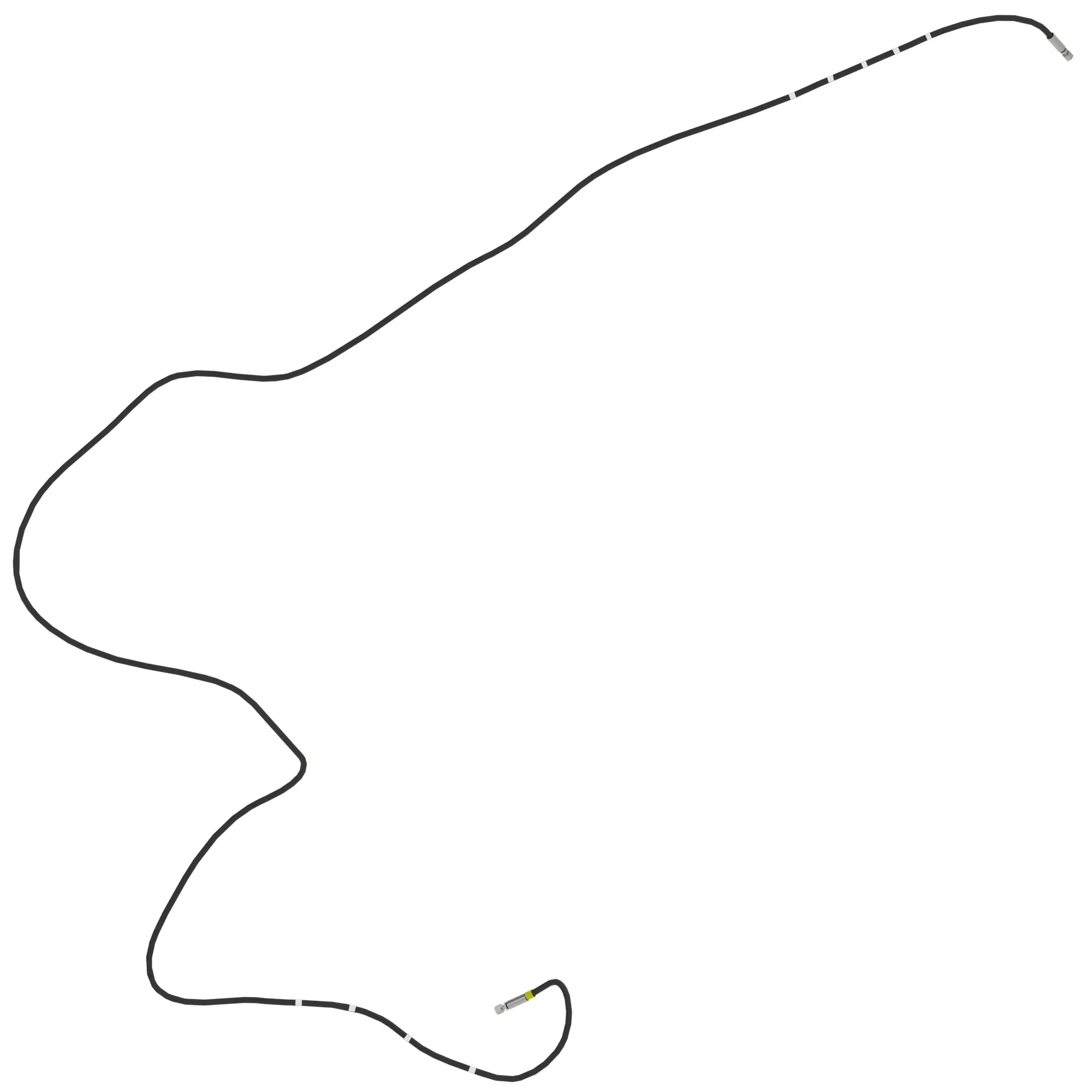 John Deere Left Rear Park Brake Hydraulic Hose - AKK24907
