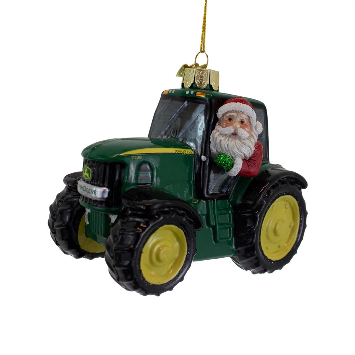 Glass Tractor Ornament