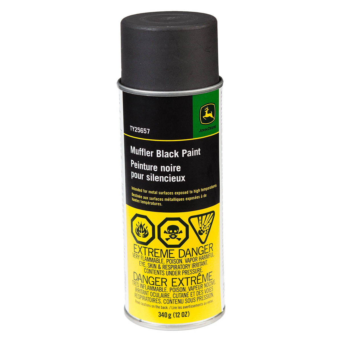 John Deere Muffler Black Spray Paint, 340 gram (12 Oz) Aerosol - TY25657