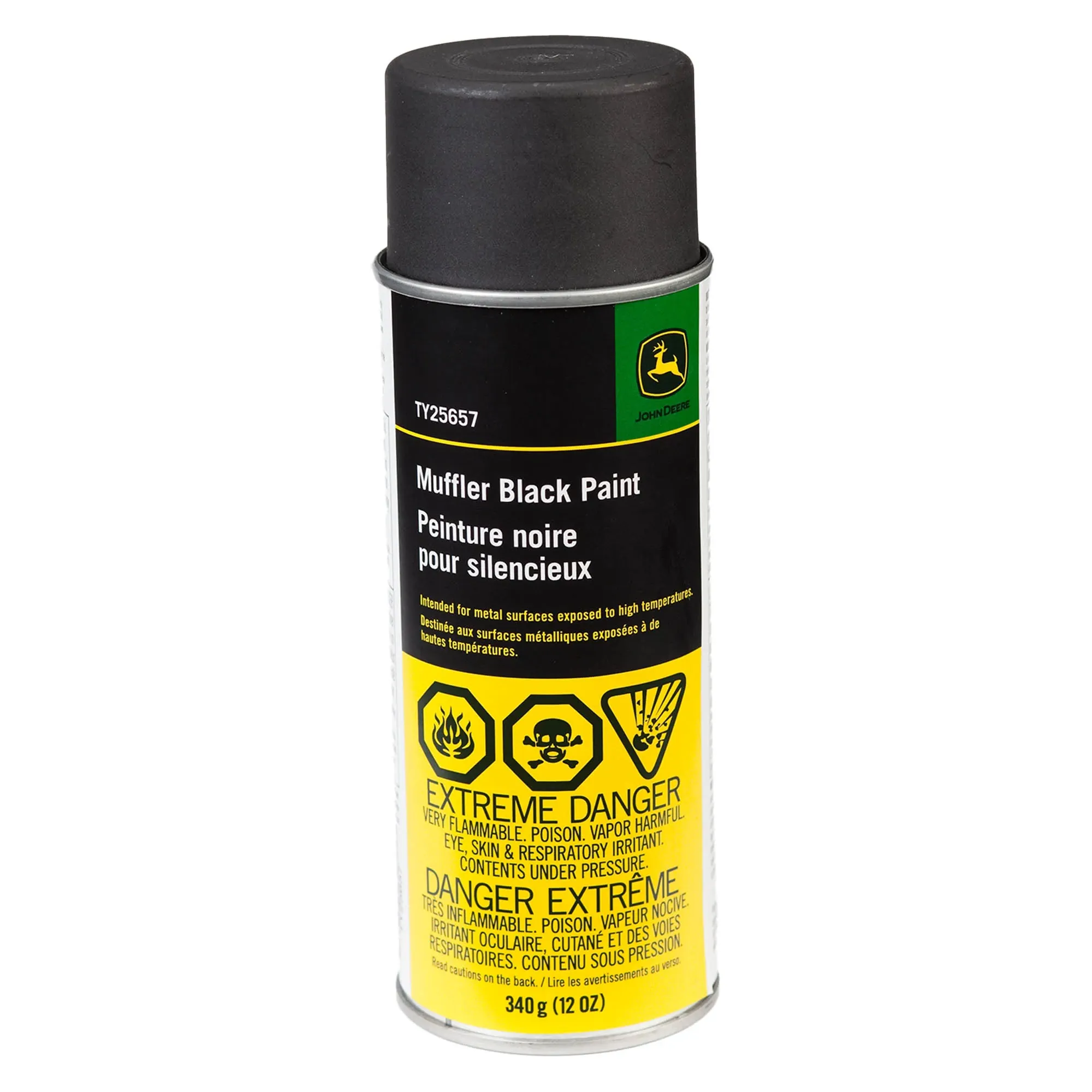 John Deere Muffler Black Spray Paint, 340 gram (12 Oz) Aerosol - TY25657